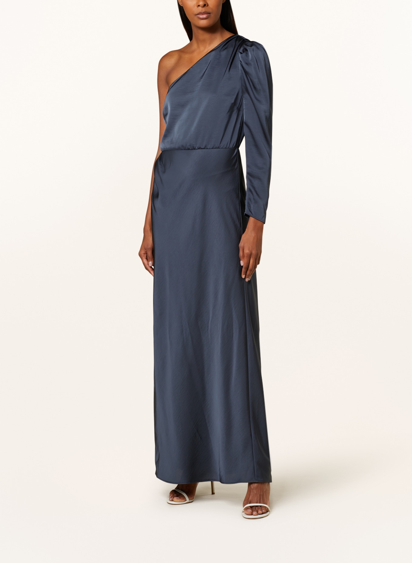 DANTE6 One-Shoulder-Kleid PENRITH aus Satin, Farbe: DUNKELBLAU (Bild 2)