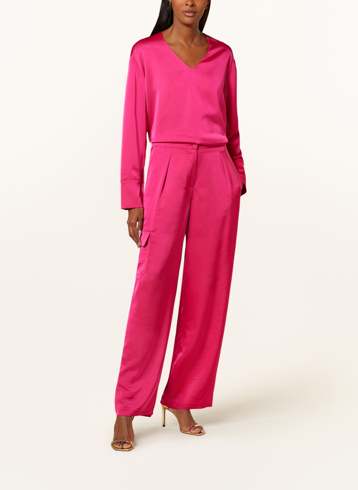 DANTE6 Shirt blouse BODIL made of satin, Color: PINK (Image 2)