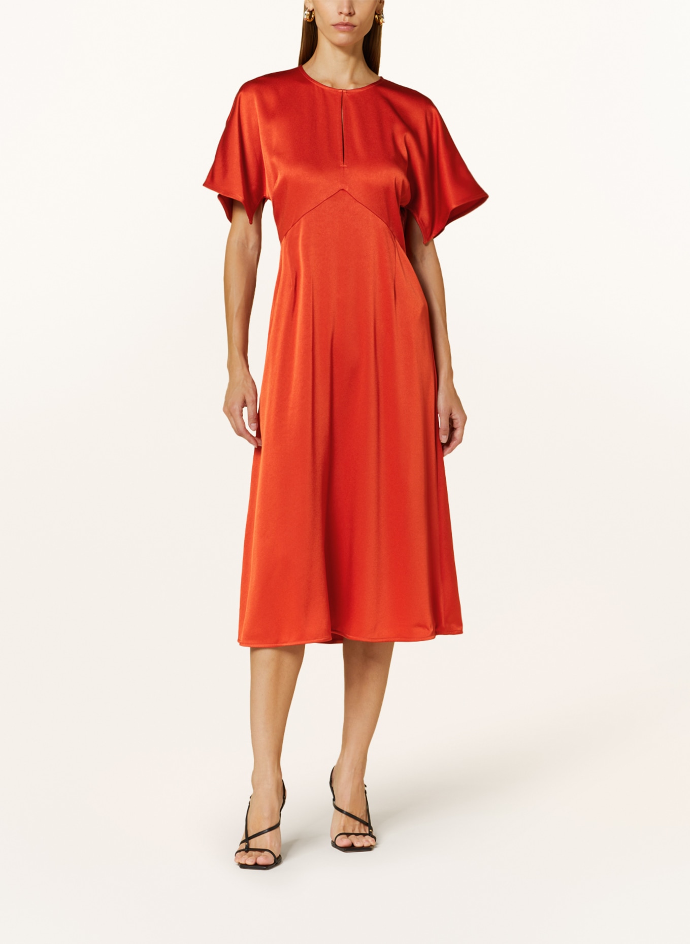 MICHAEL KORS Satin dress, Color: DARK ORANGE (Image 2)