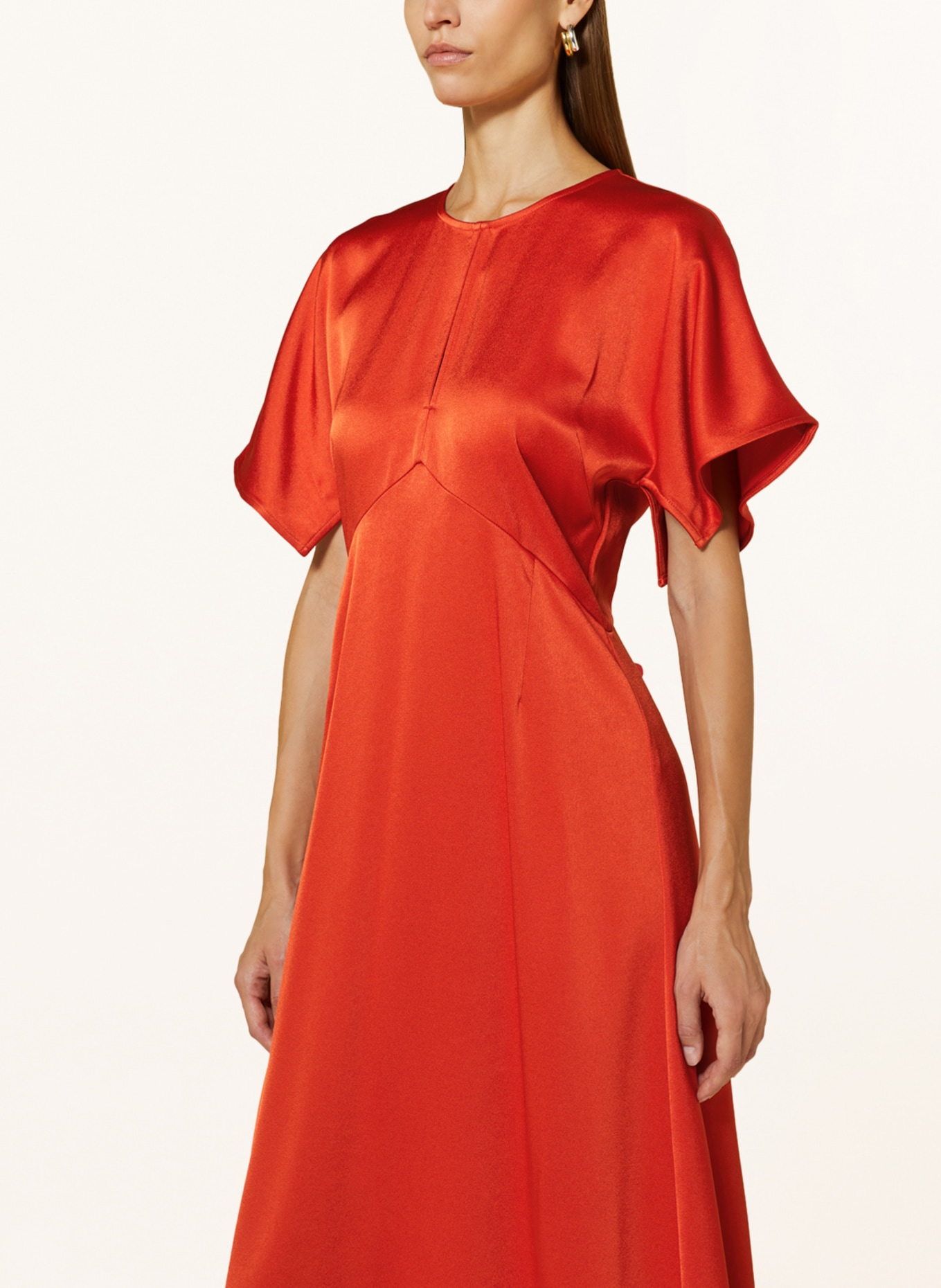 MICHAEL KORS Satin dress, Color: DARK ORANGE (Image 4)