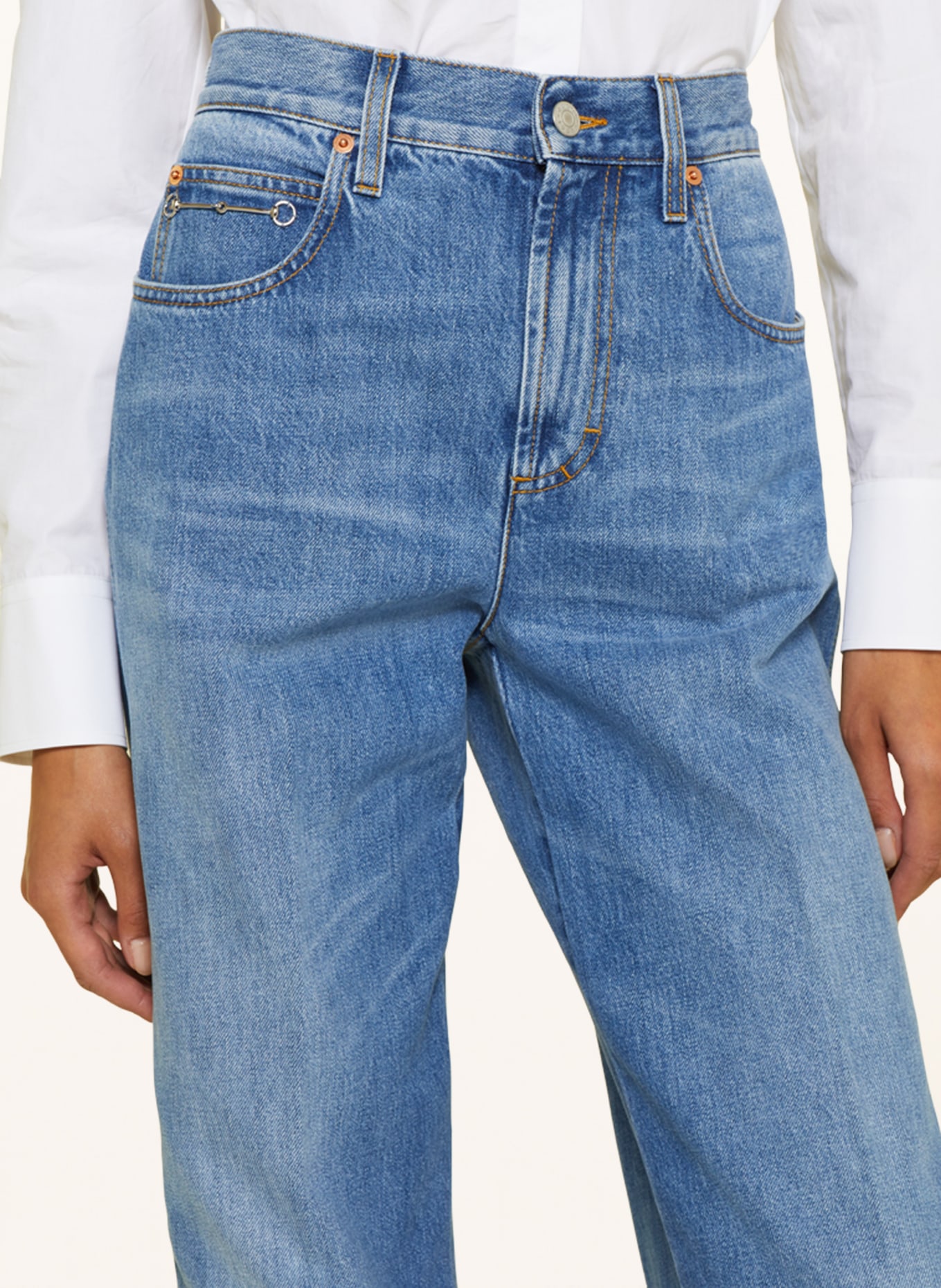 GUCCI Straight Jeans, Farbe: 4447 Blue/Mix (Bild 5)