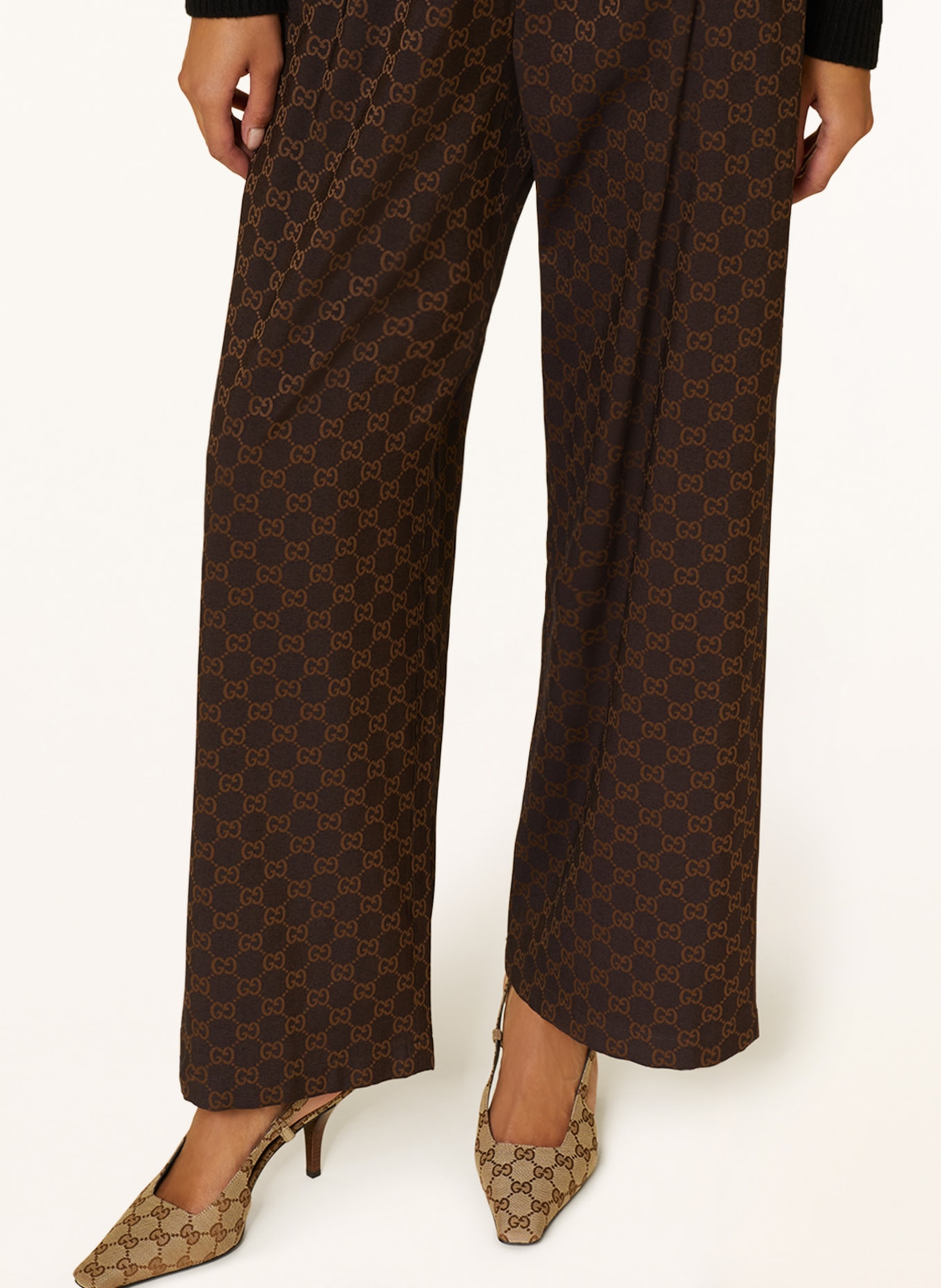 GUCCI Trousers, Color: DARK BROWN/ COGNAC (Image 5)