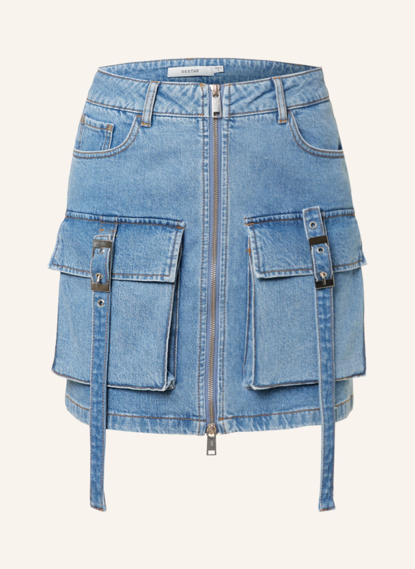 GESTUZ Spódnica jeansowa ZOYGZ, Kolor: 104609 mid blue wash (Obrazek 1)