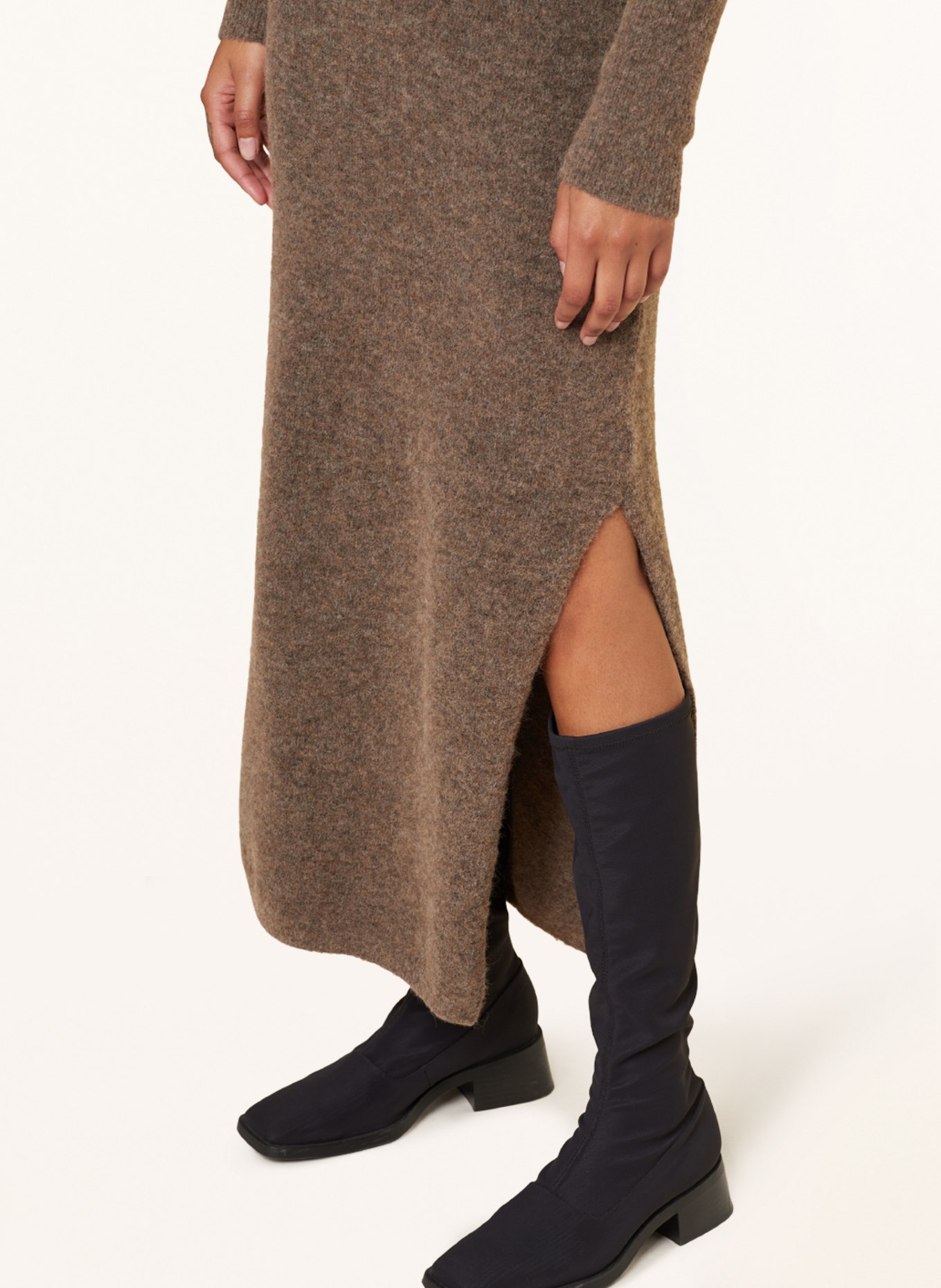 GESTUZ Set ALPHAGZ: Cardigan and knit dress with alpaca, Color: BROWN (Image 5)