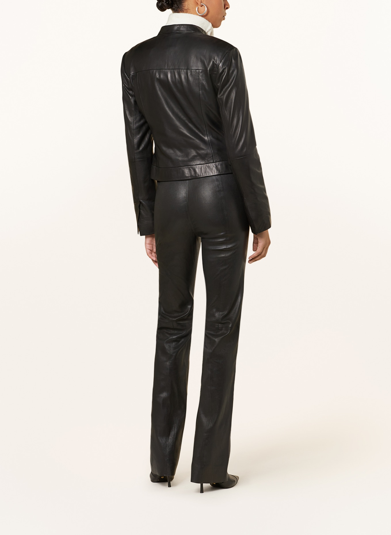 GESTUZ Leather jacket OLIVIGZ, Color: BLACK (Image 3)