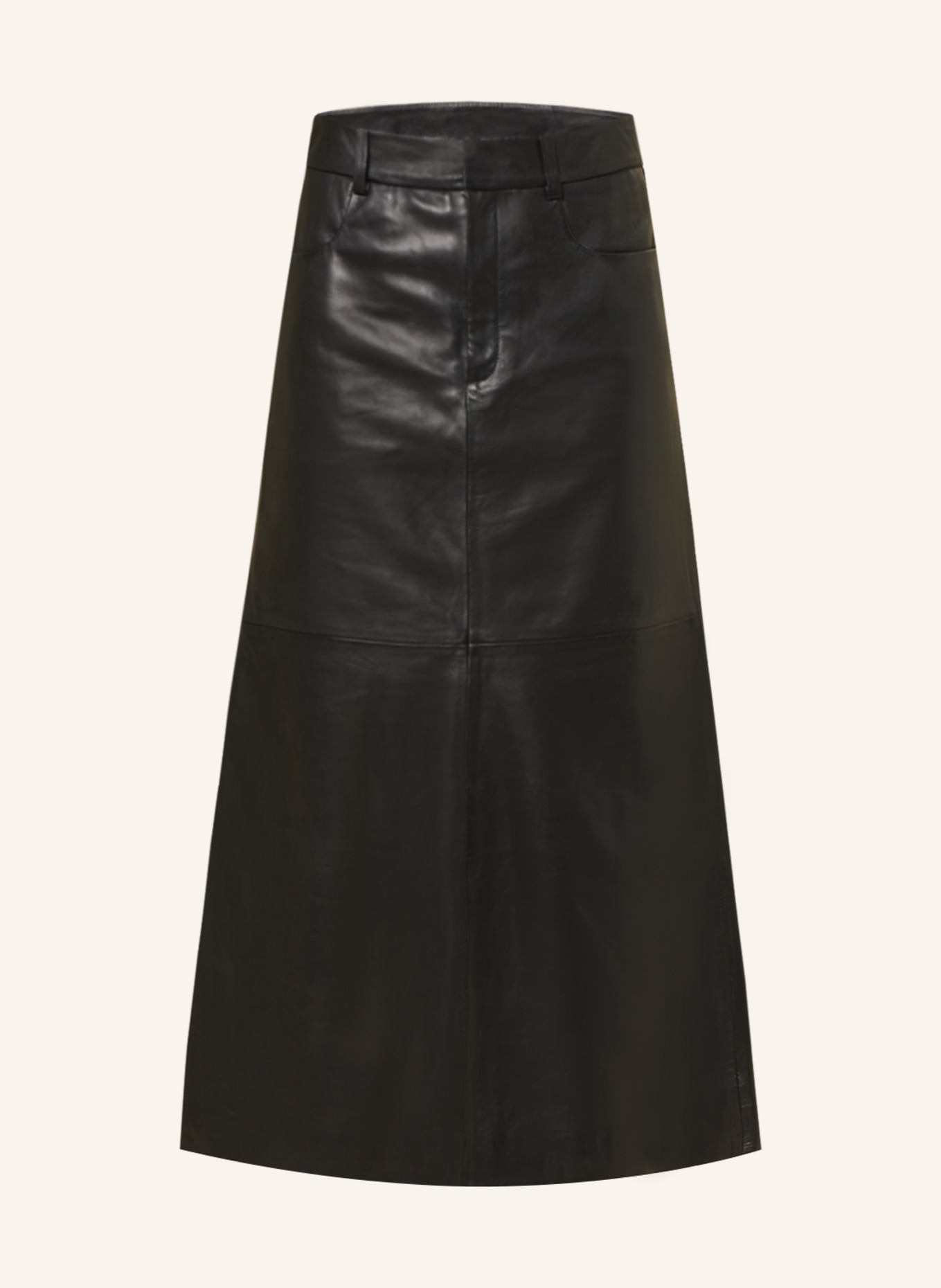 GESTUZ Leather skirt OLIVIGZ, Color: BLACK (Image 1)