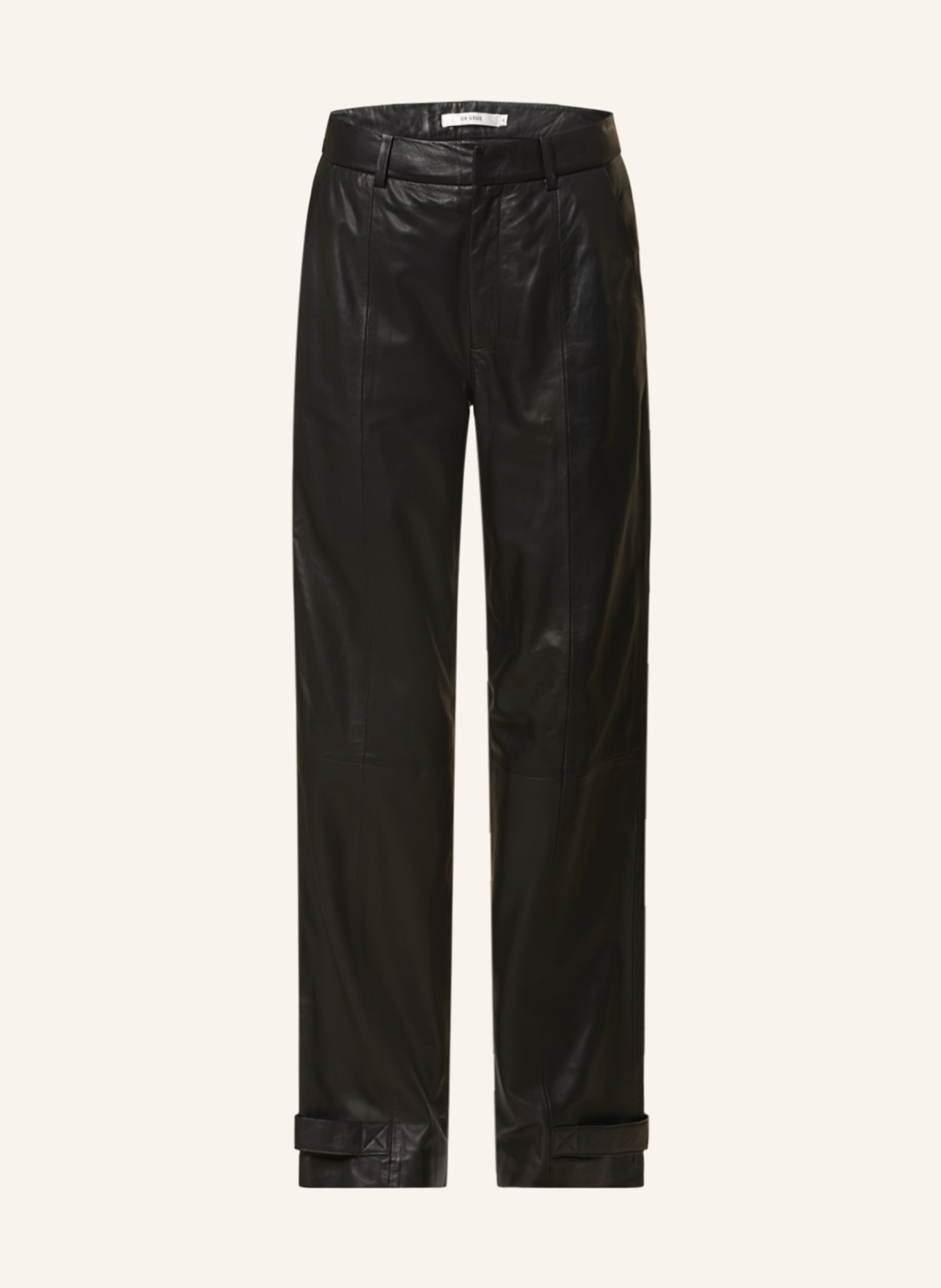 GESTUZ Leather pants OLIVIGZ, Color: BLACK (Image 1)