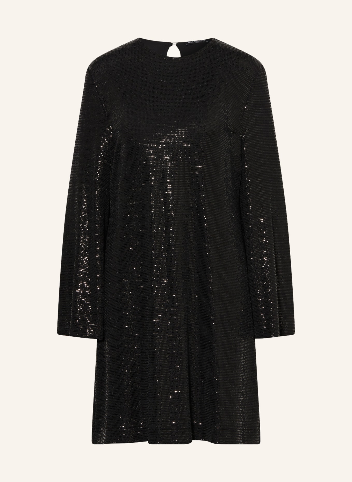 Ana Alcazar Dress with sequins, Color: BLACK (Image 1)
