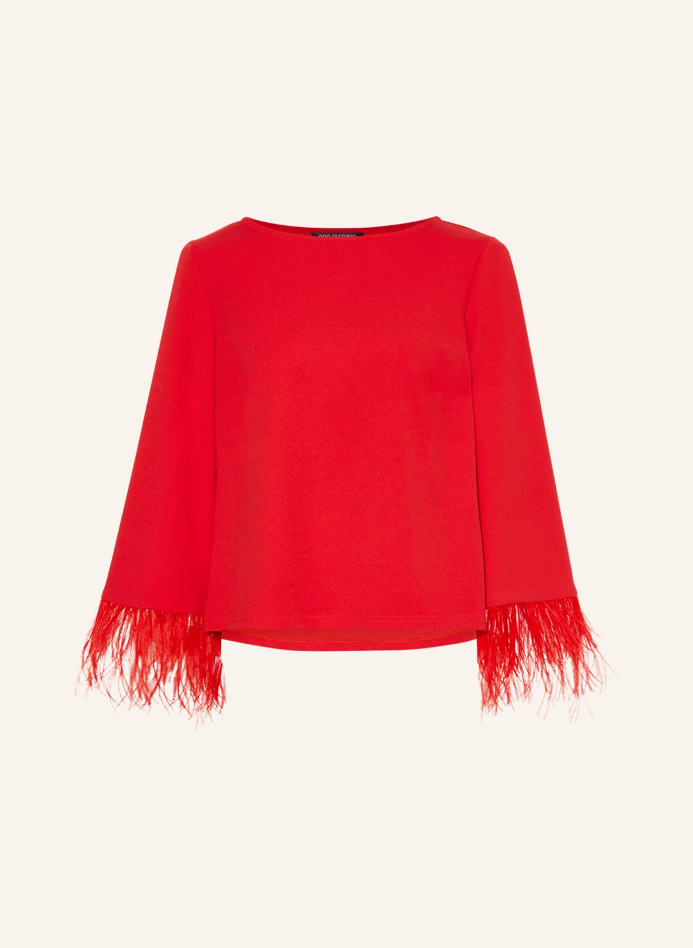 Ana Alcazar Shirt blouse with 3/4 sleeves, Color: RED (Image 1)