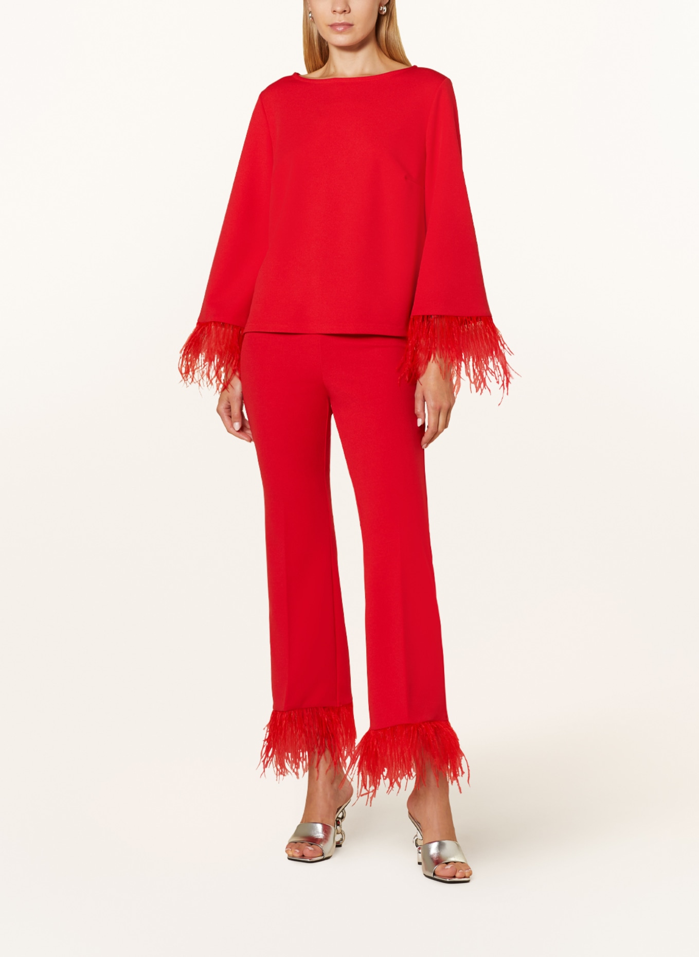Ana Alcazar Shirt blouse with 3/4 sleeves, Color: RED (Image 2)