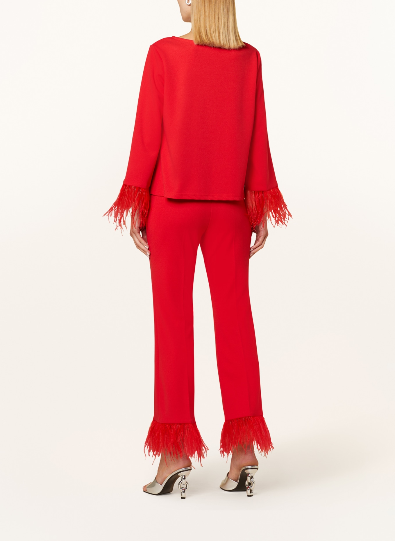 Ana Alcazar Shirt blouse with 3/4 sleeves, Color: RED (Image 3)