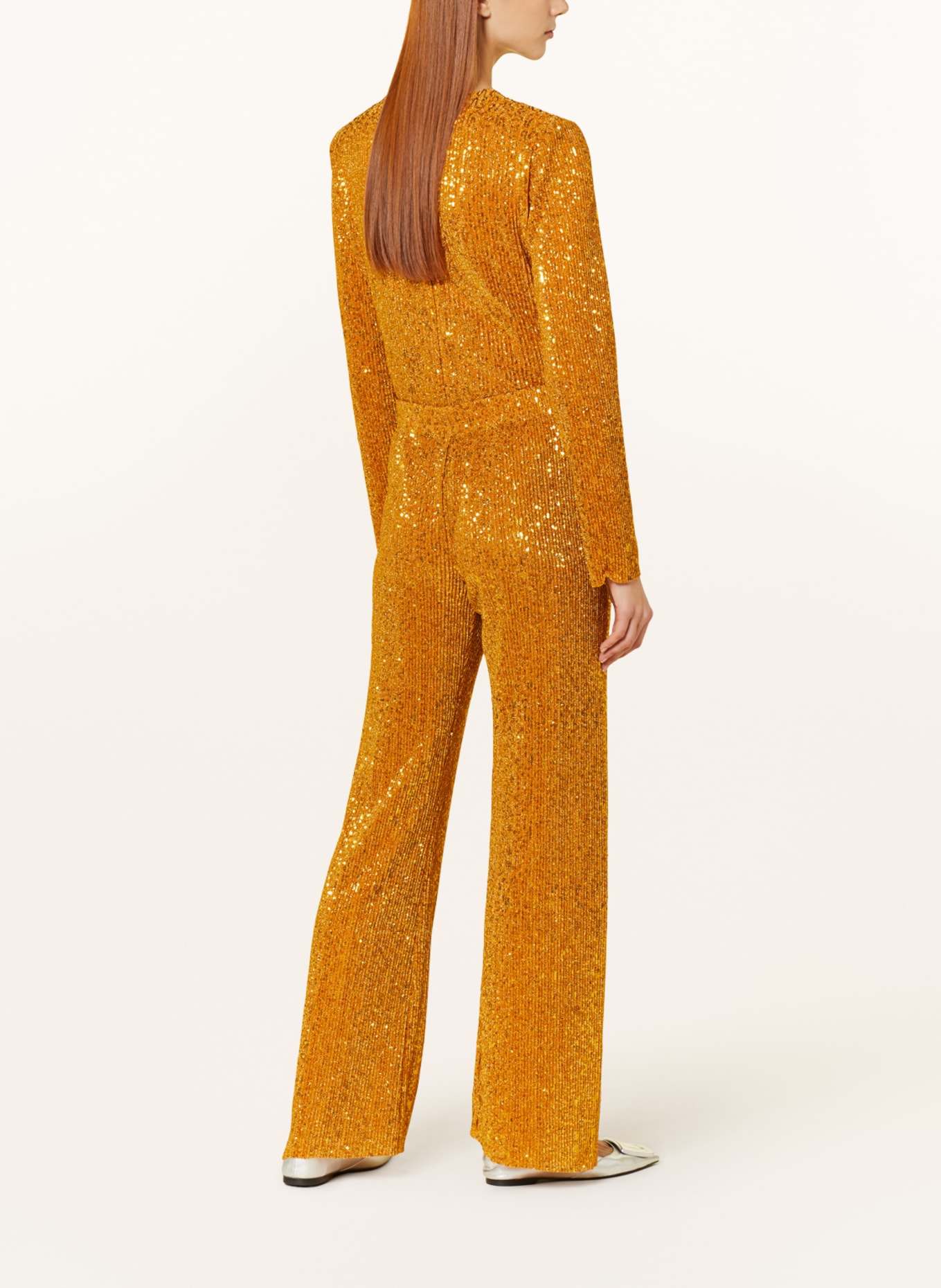 STINE GOYA Wide leg trousers MARKUS with sequins and glitter thread, Color: GOLD (Image 3)