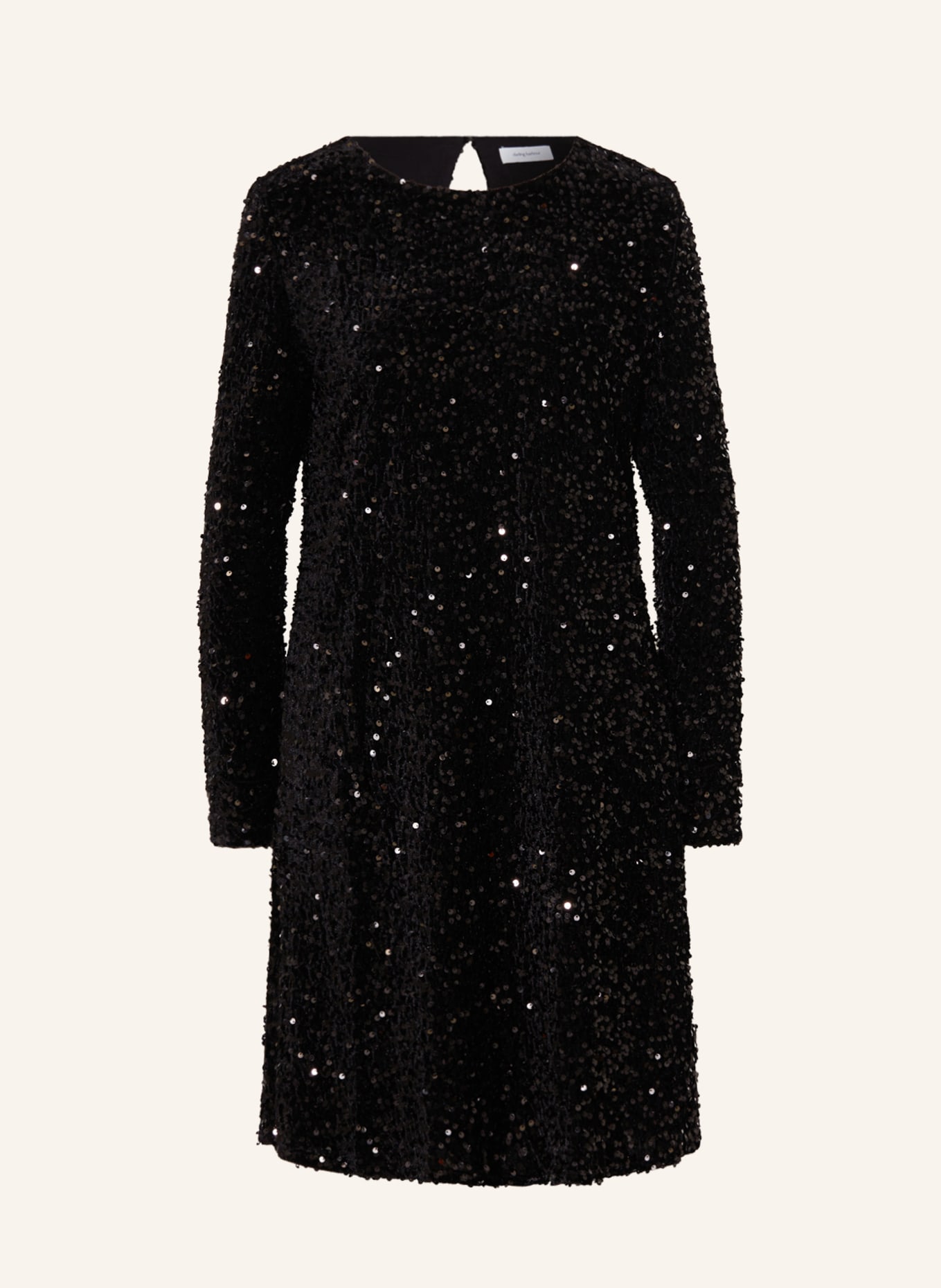 darling harbour Velvet dress with sequins, Color: BLACK (Image 1)