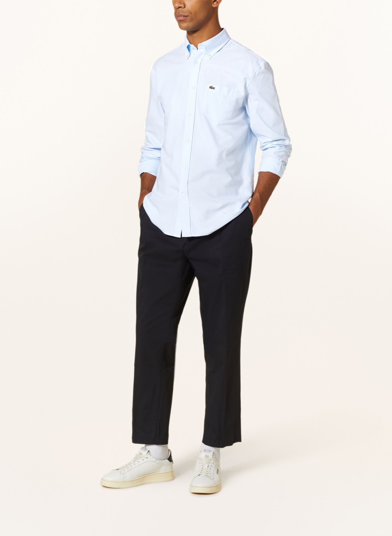 LACOSTE Oxfordhemd Regular Fit: HELLBLAU
