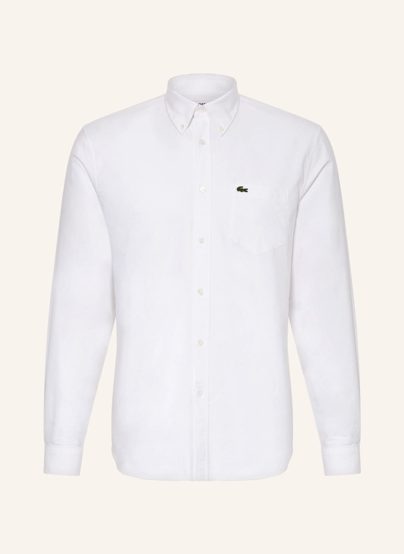 LACOSTE Oxfordhemd Regular Fit, Farbe: CREME (Bild 1)