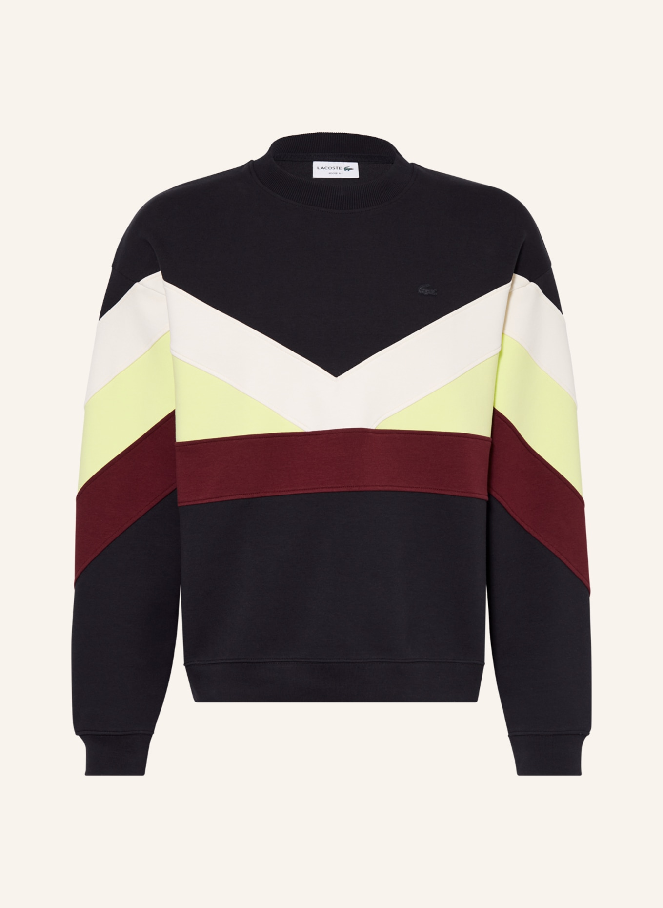 LACOSTE Sweatshirt, Farbe: DUNKELBLAU/ DUNKELROT/ NEONGELB (Bild 1)