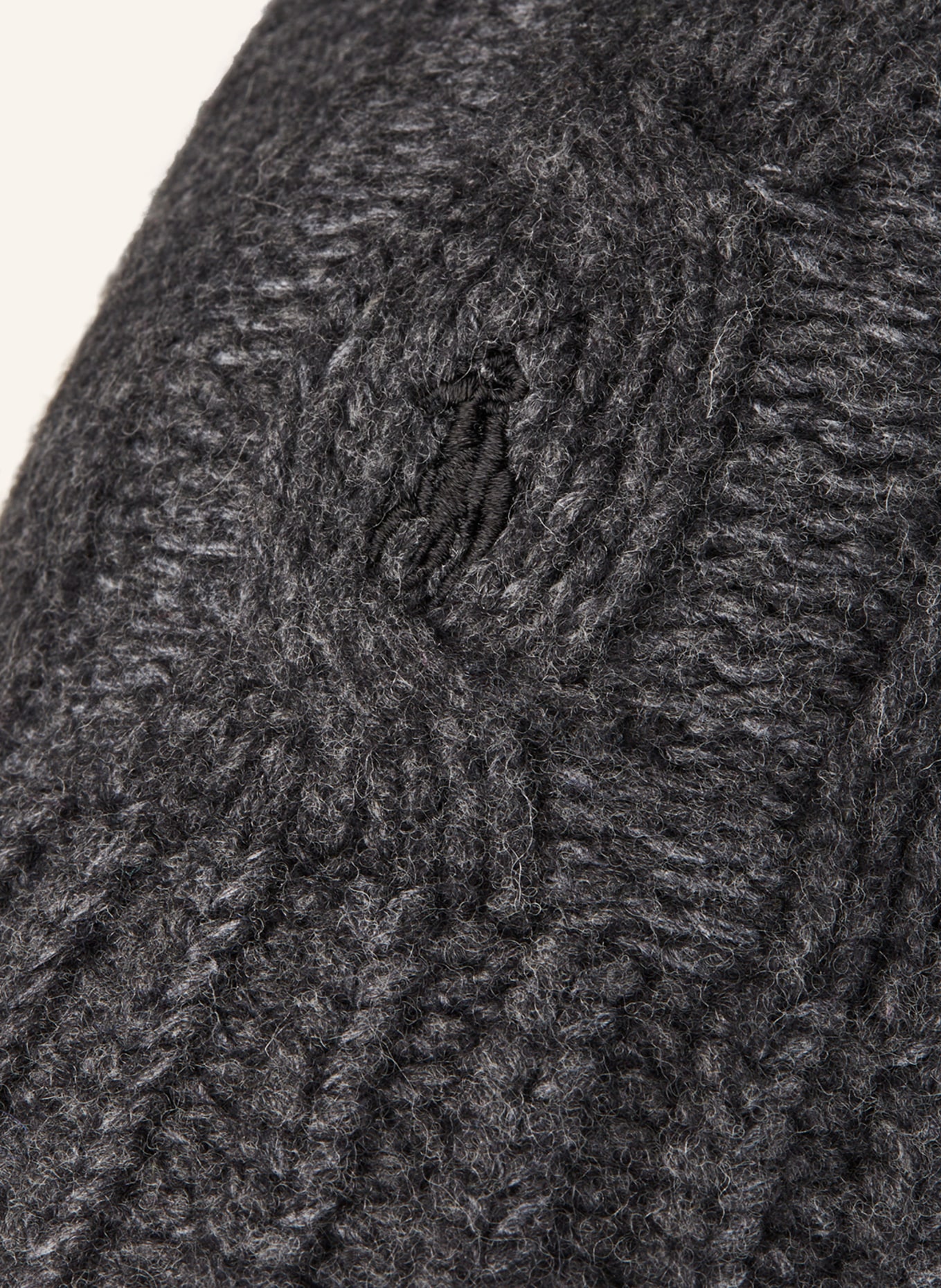 POLO RALPH LAUREN Bucket hat made of knitted fabric in dark gray