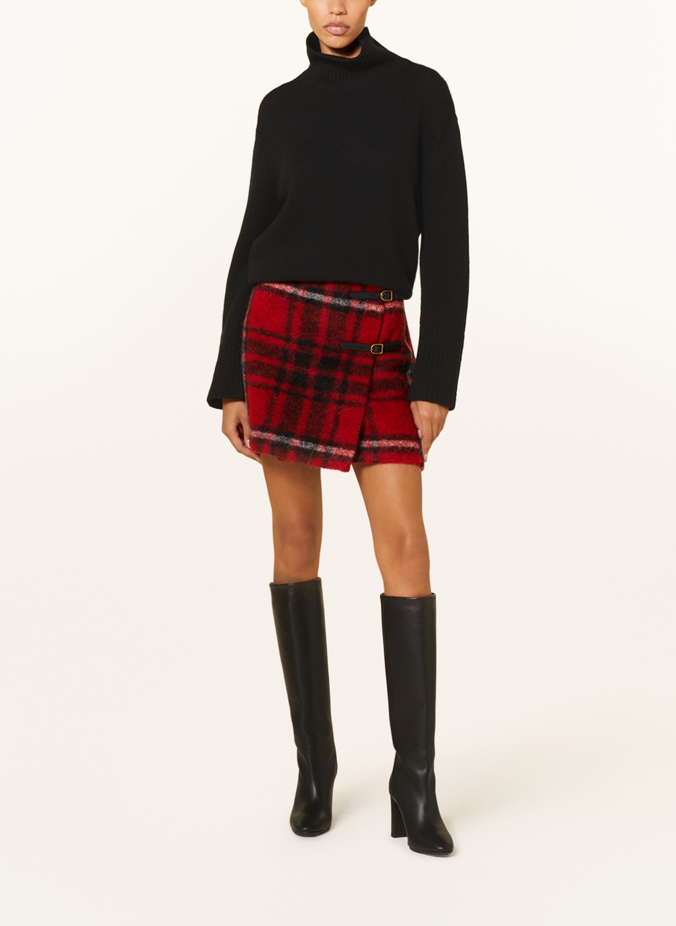 POLO RALPH LAUREN Wrap skirt, Color: RED/ BLACK/ WHITE (Image 2)