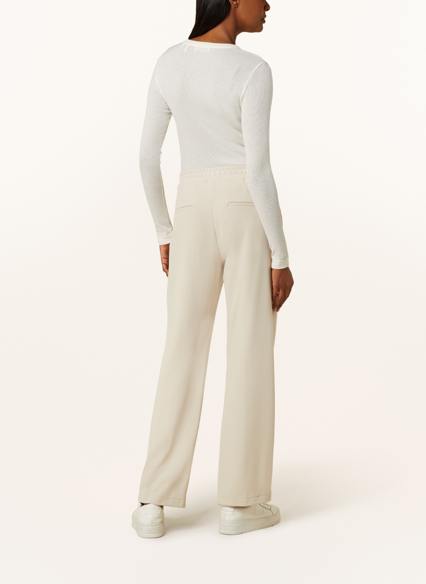 CAMBIO Wide leg trousers GLYN, Color: BEIGE (Image 3)