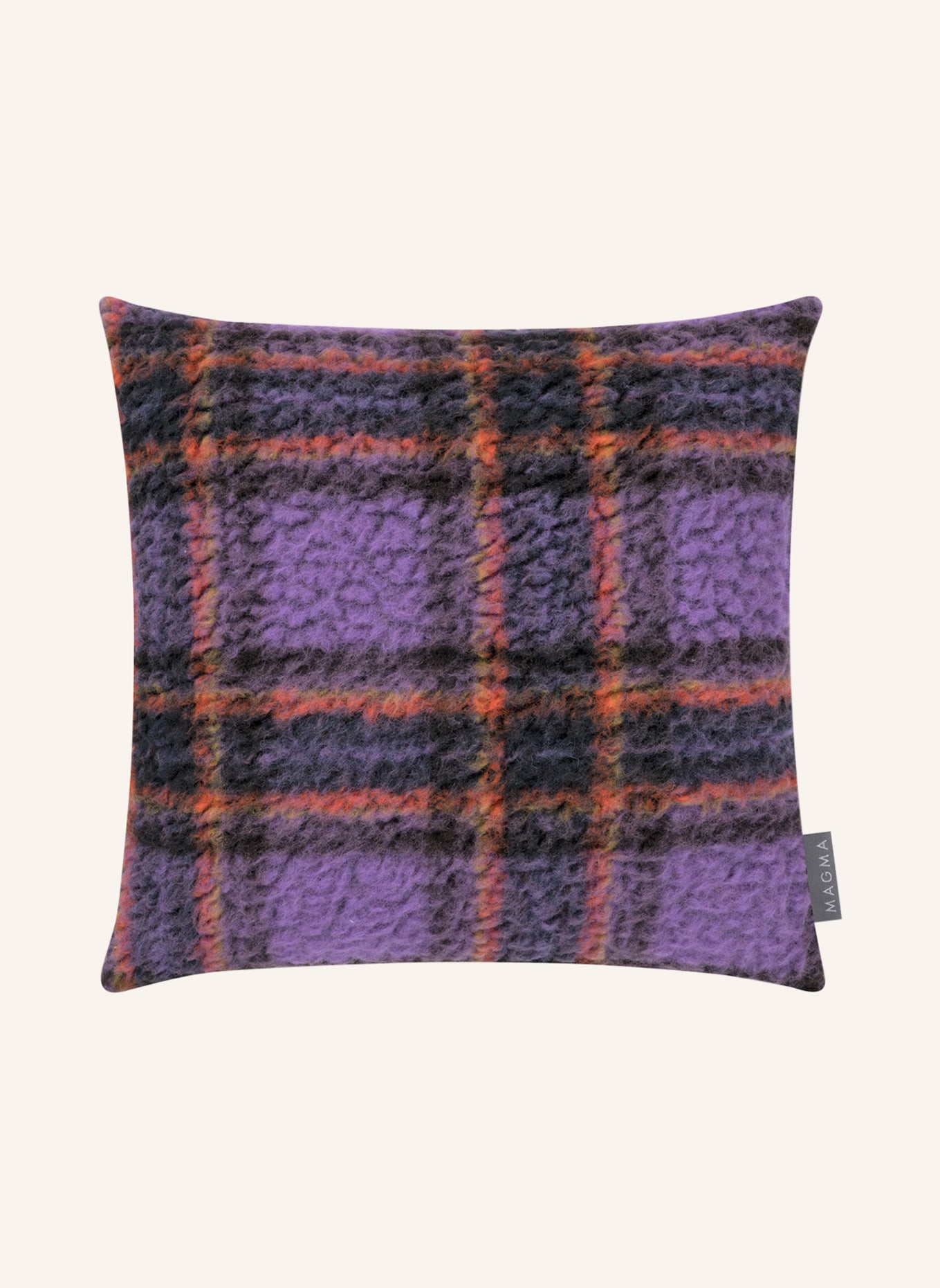 MAGMA Decorative cushion cover KERRY, Color: DARK ORANGE/ PURPLE (Image 1)