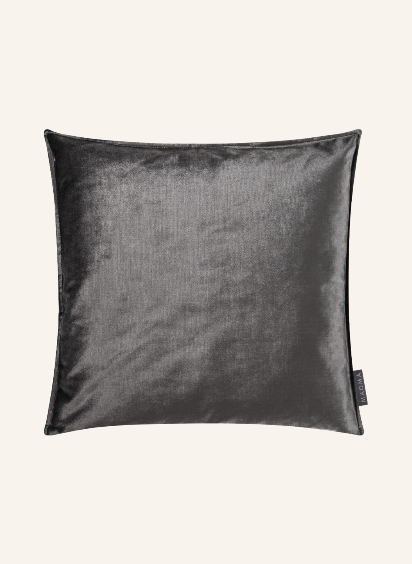 MAGMA Velvet decorative cushion SHINY, Color: DARK GRAY (Image 1)