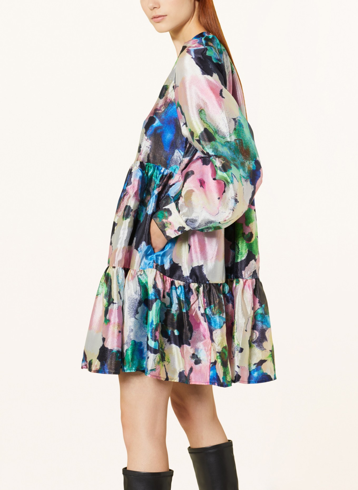 STINE GOYA Kleid JASMINE, Farbe: DUNKELBLAU/ ROSA/ GRÜN (Bild 5)