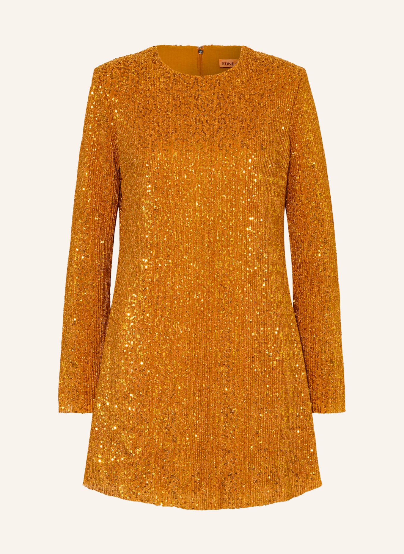 STINE GOYA Jersey dress ODIS with sequins and glitter thread, Color: GOLD (Image 1)