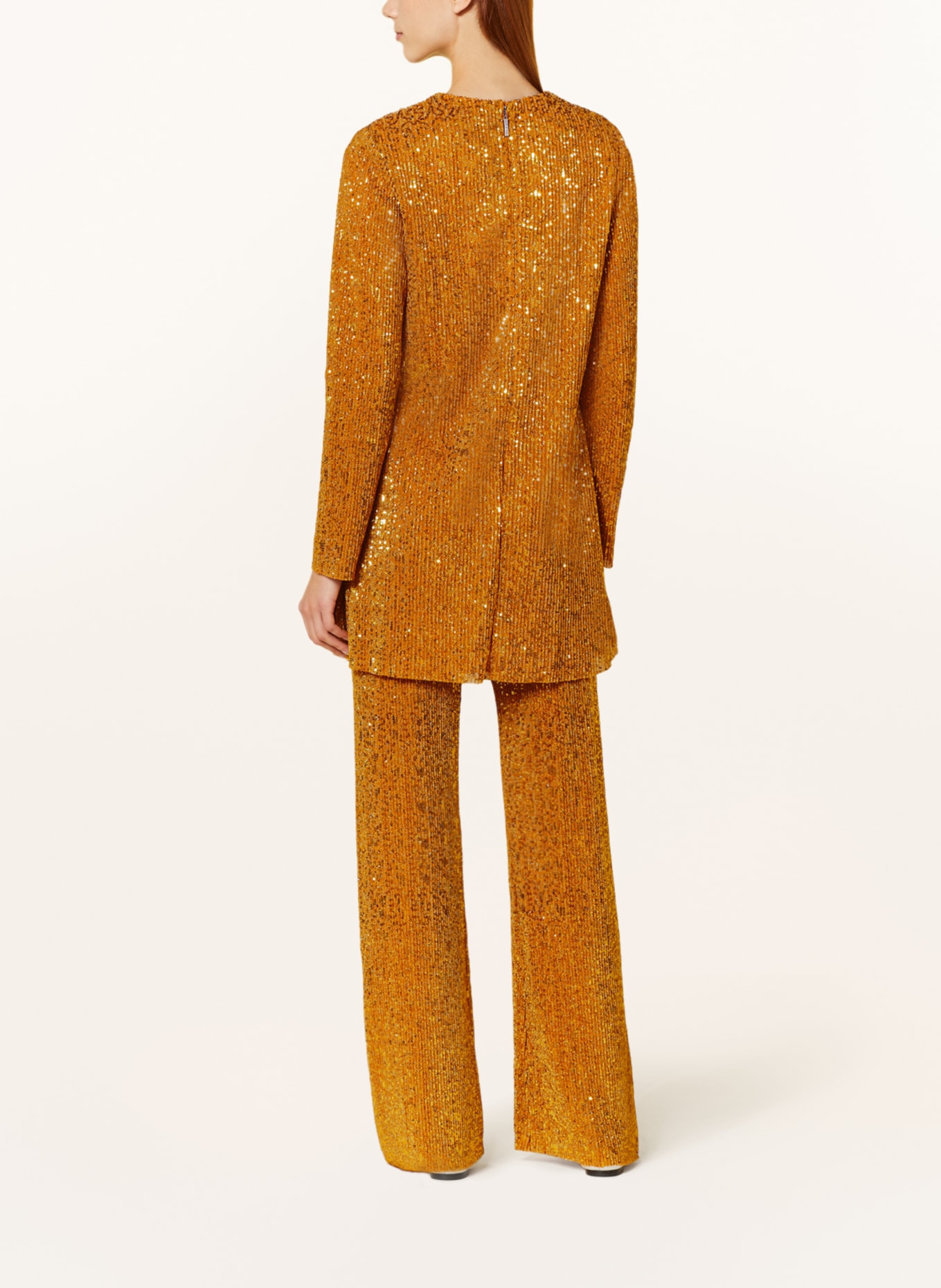 STINE GOYA Jerseykleid ODIS mit Pailletten und Glitzergarn, Farbe: GOLD (Bild 3)