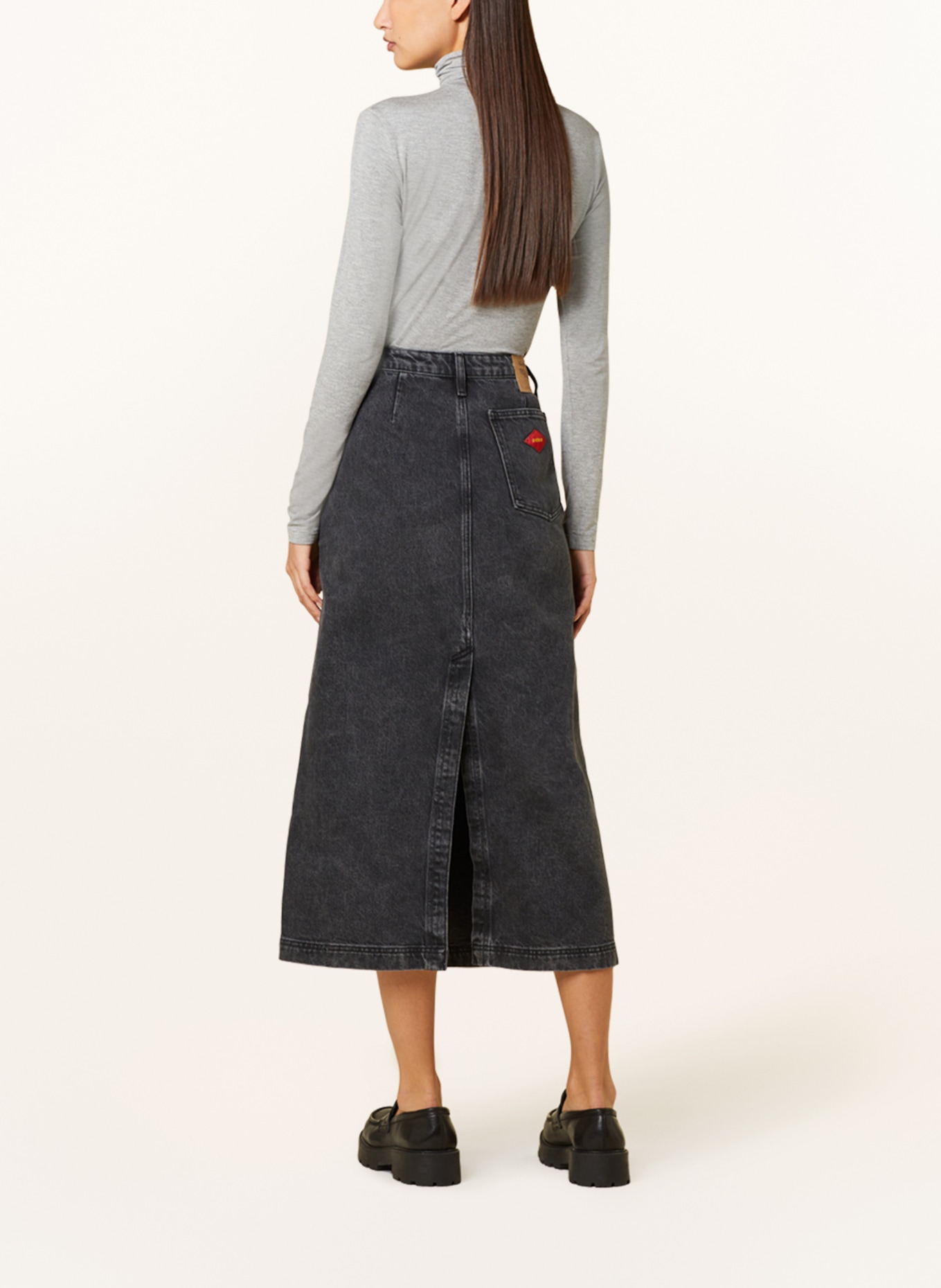 American Vintage Denim skirt YOPDAY, Color: BLACK POIVRE ET SEL BLACK SALT ET PEPPER (Image 3)