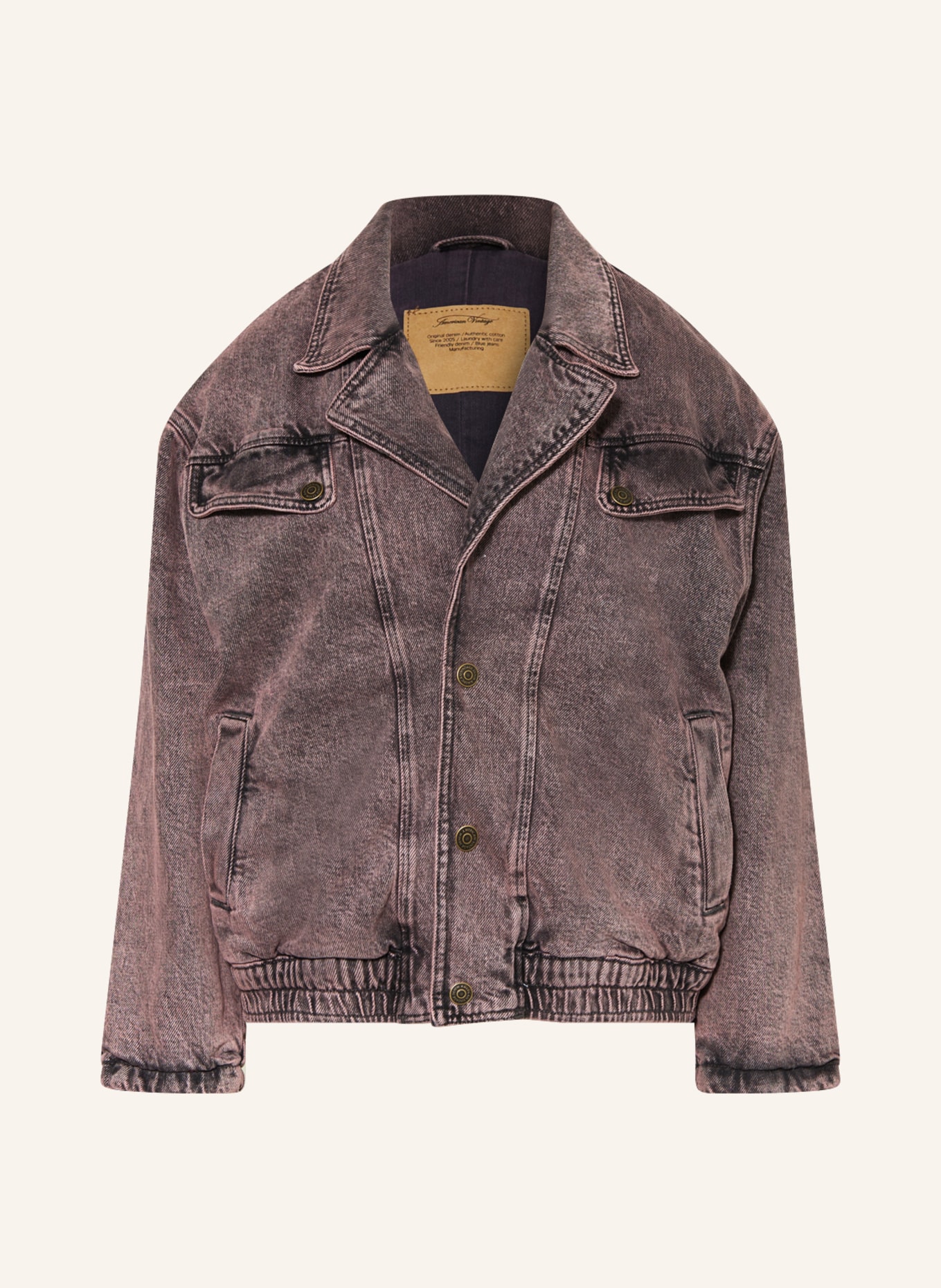 American Vintage Denim jacket YOPDAY, Color: SURTEINTURE ROSE OVER DYE PINK (Image 1)