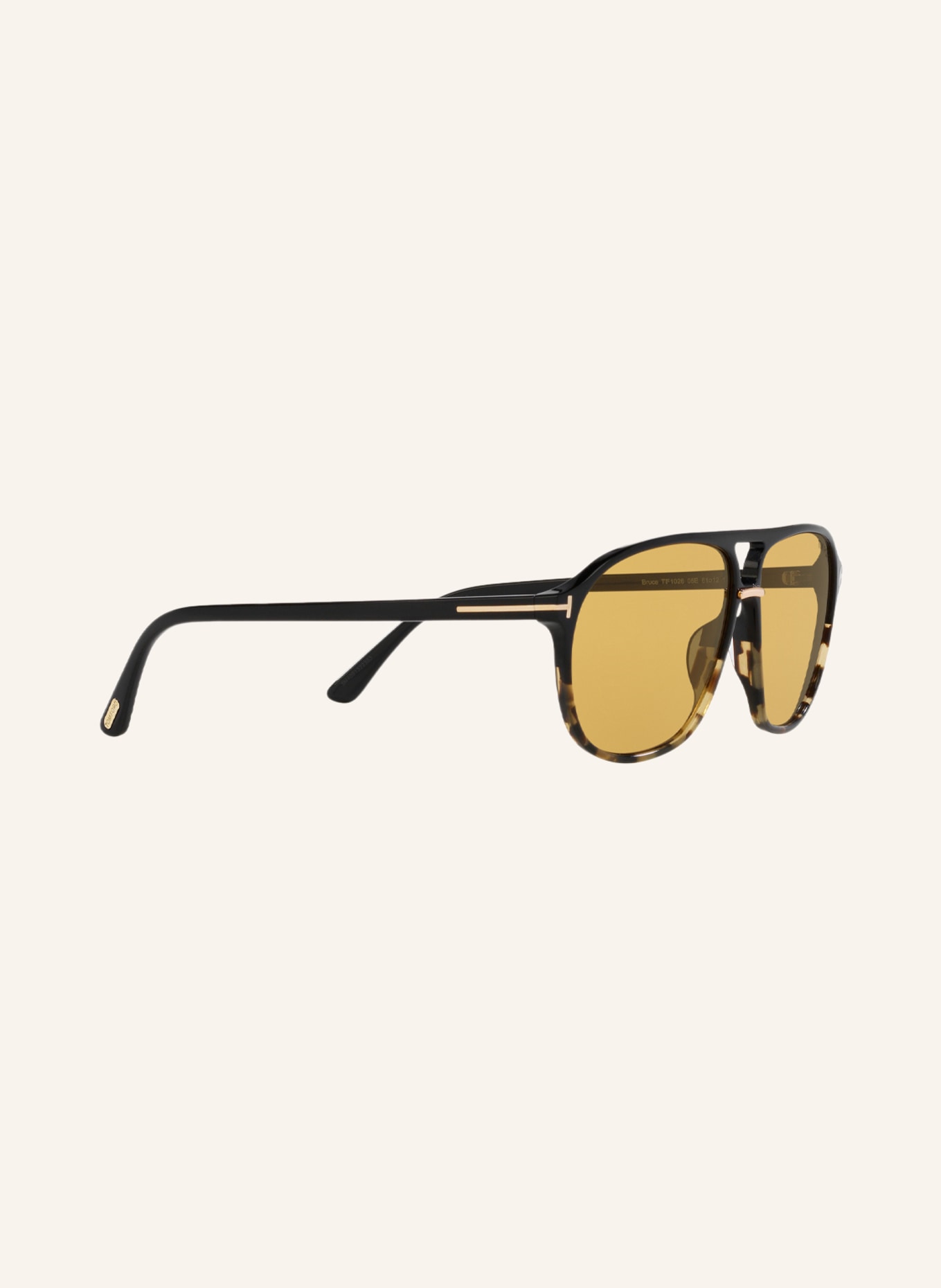 TOM FORD Sunglasses FT1026-N BRUCE, Color: 1100D1 - BLACK/ BROWN (Image 3)