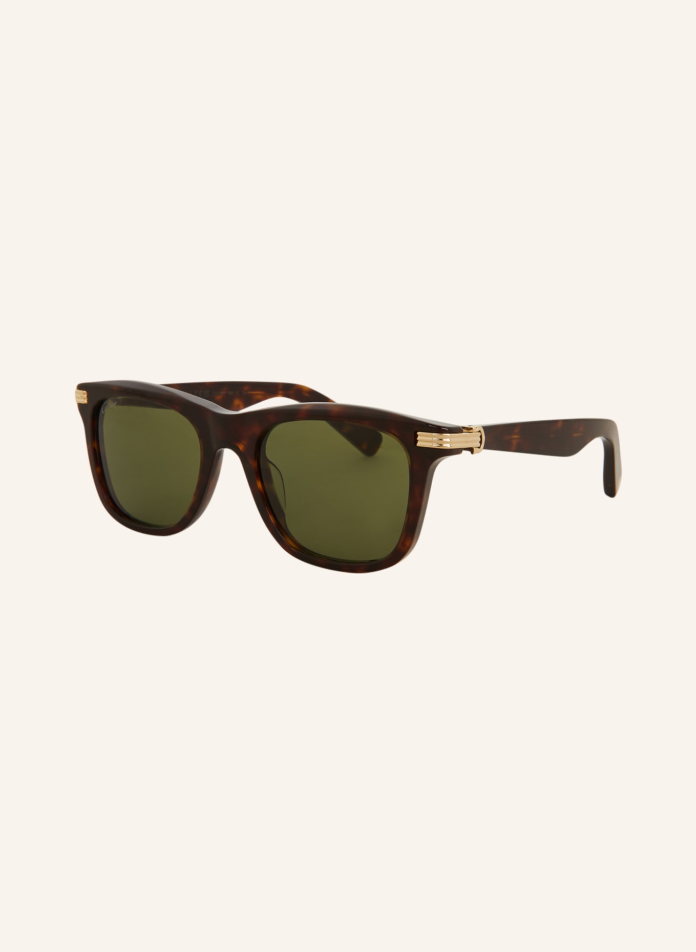 Cartier Sunglasses CT0396S, Color: 4402J1 . HAVANA / GREEN (Image 1)