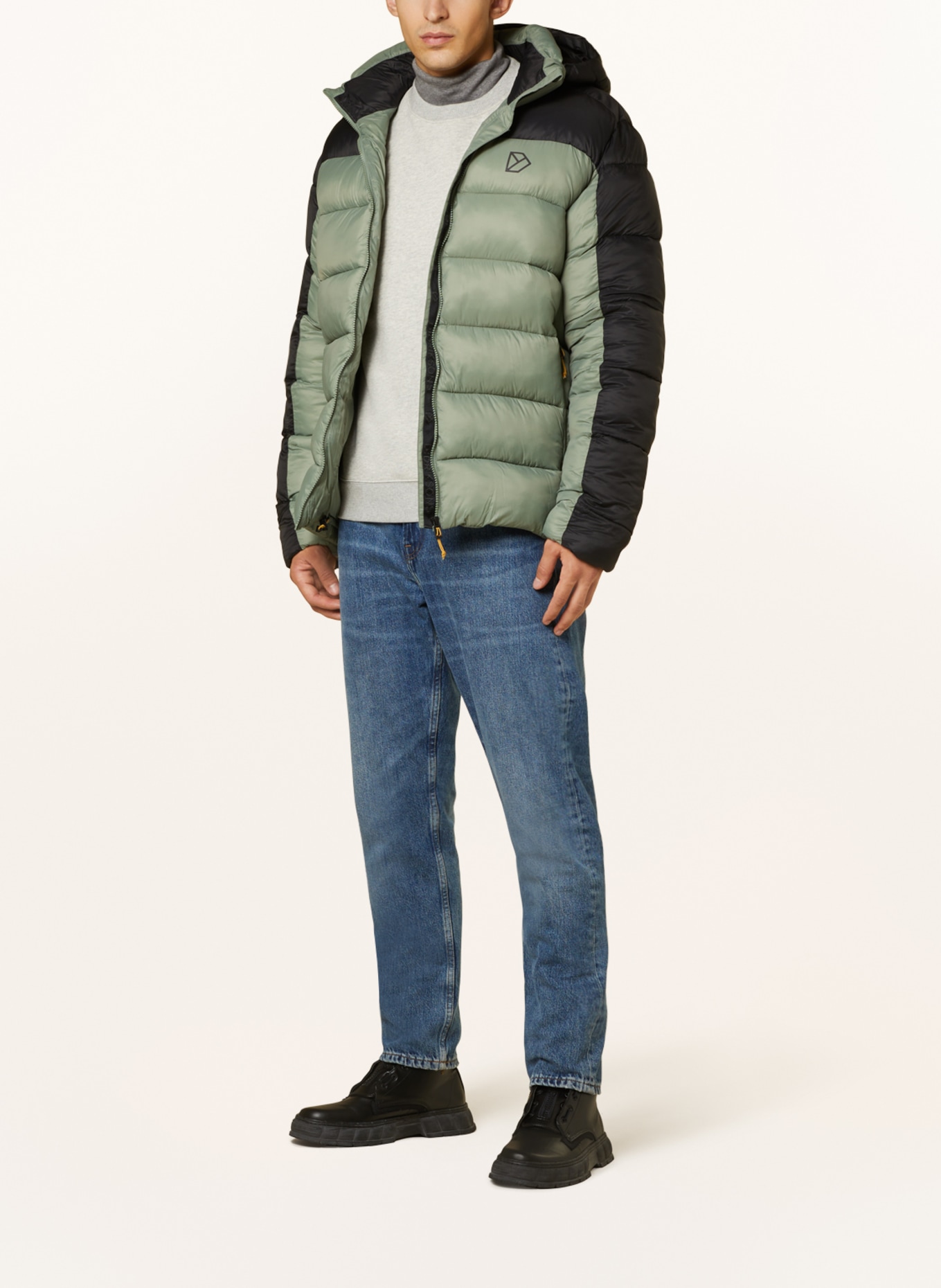 DIDRIKSONS Quilted jacket IKAROS, Color: LIGHT GREEN/ BLACK (Image 2)