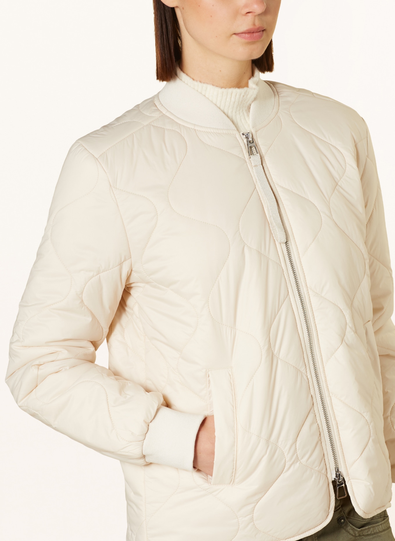 darling harbour Quilted jacket, Color: CREAM (Image 4)