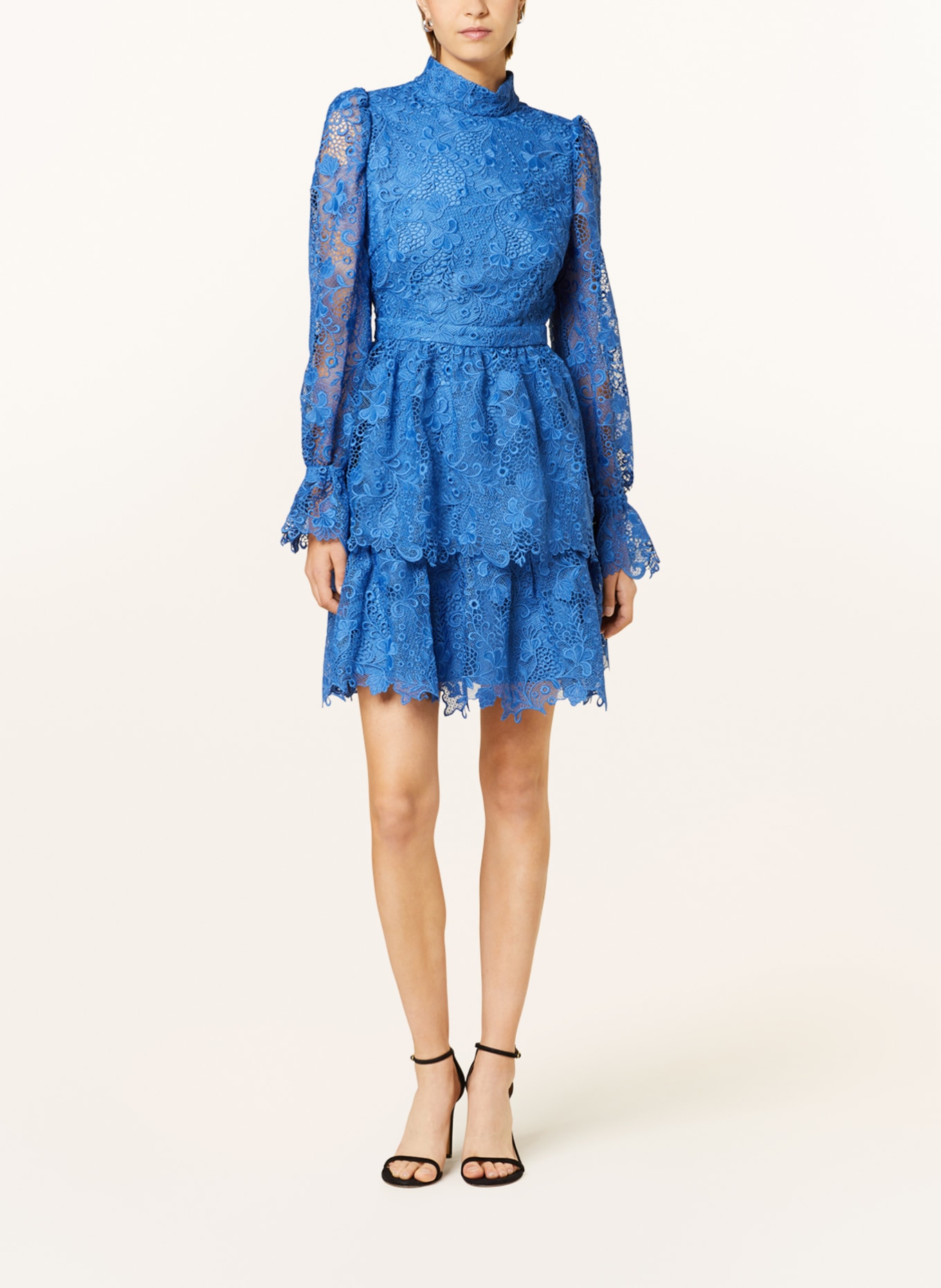 JUNE FRIDAYS Dress with crochet lace, Color: BLUE (Image 2)
