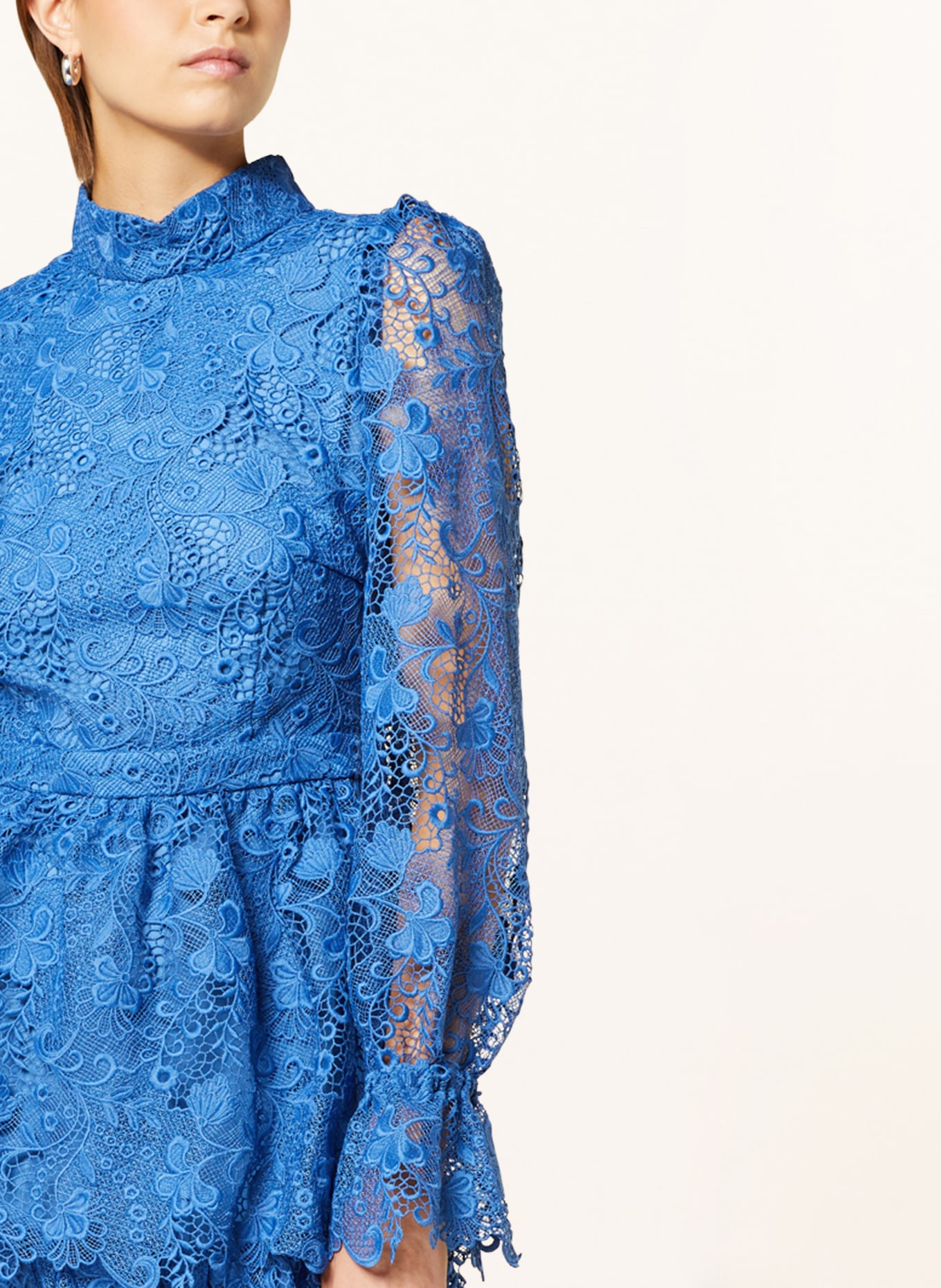 JUNE FRIDAYS Dress with crochet lace, Color: BLUE (Image 4)