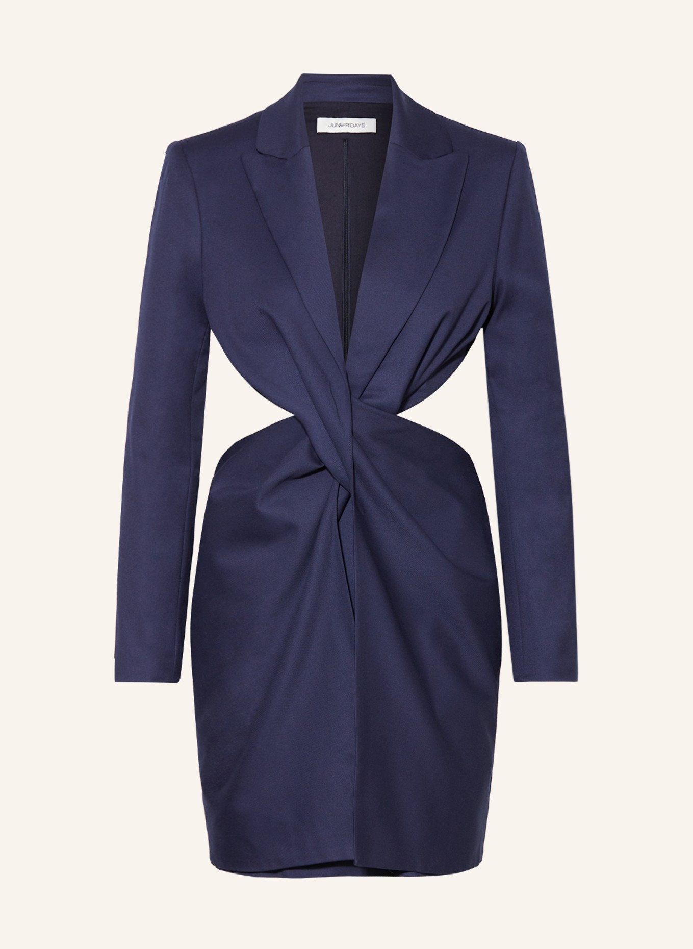 JUNE FRIDAYS Dress in wrap look with cut-outs, Color: DARK BLUE (Image 1)