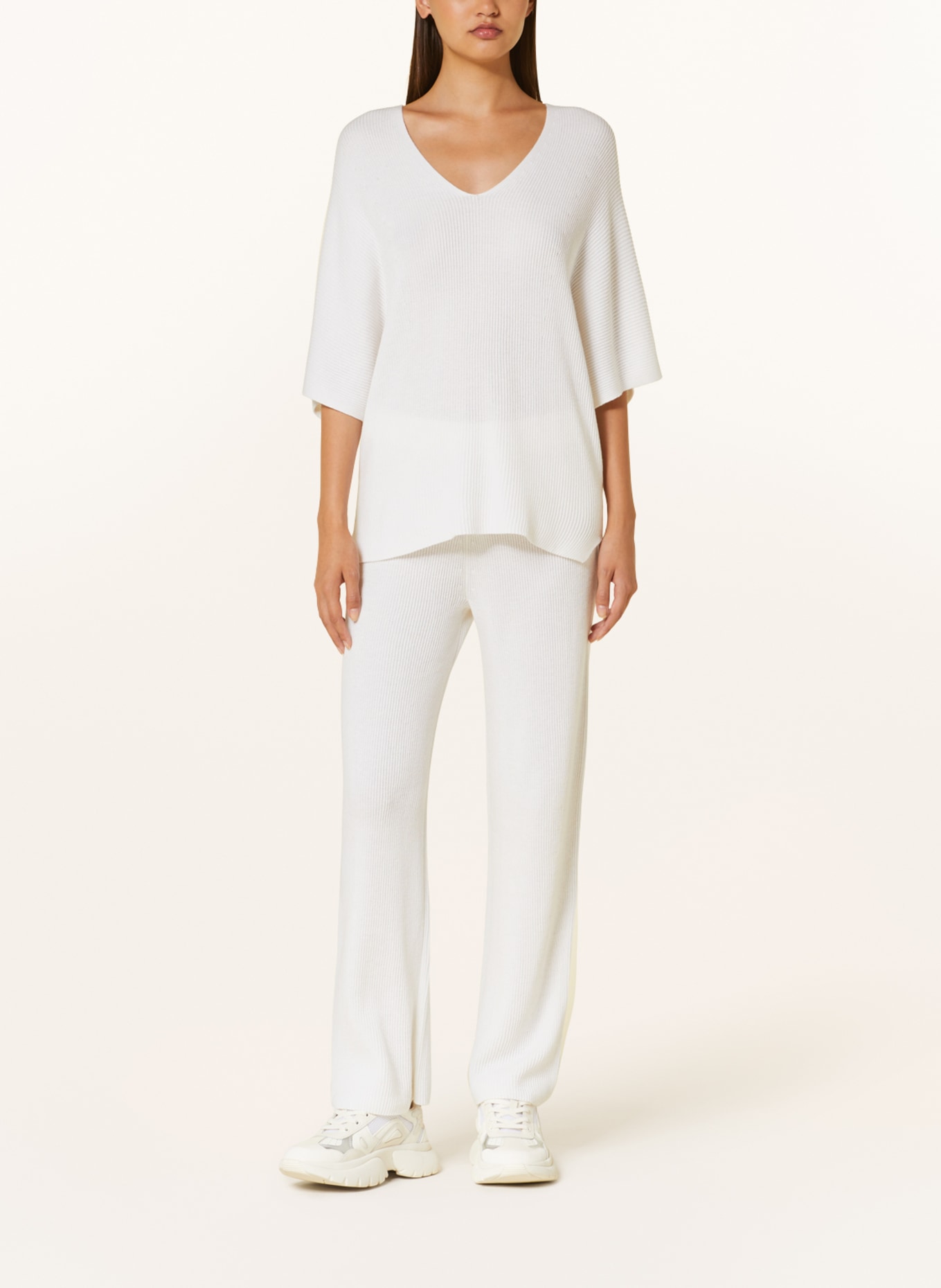 MRS & HUGS Oversized knit shirt, Color: WHITE (Image 2)