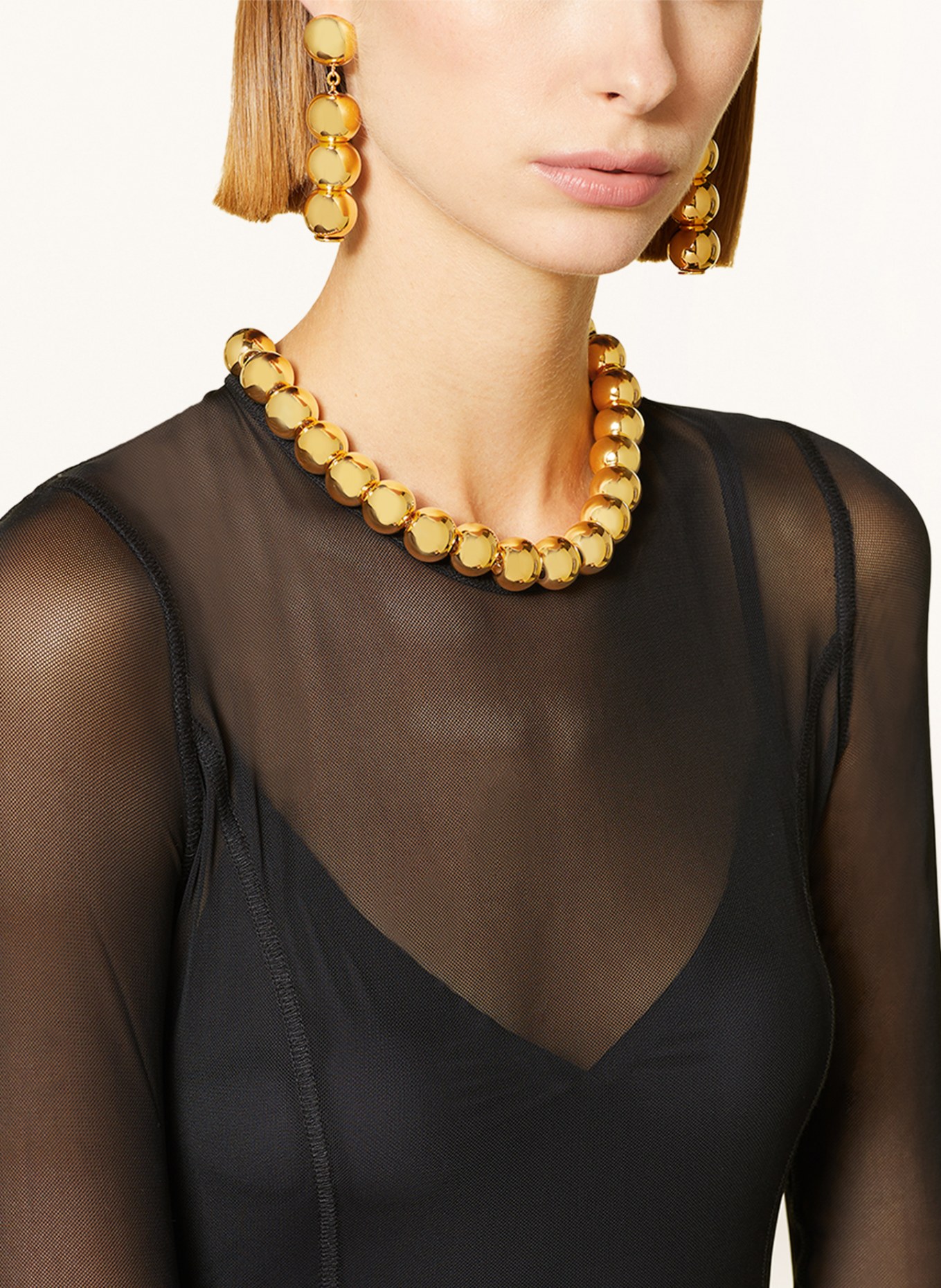 VANESSA BARONI Halskette SMALL BEADS, Farbe: GOLD (Bild 3)