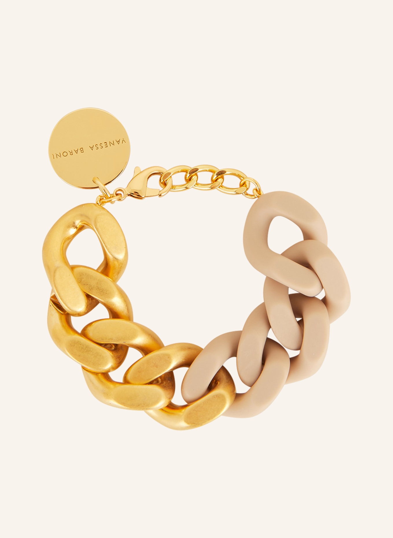 VANESSA BARONI Bracelet GREAT, Color: BEIGE/ GOLD (Image 1)