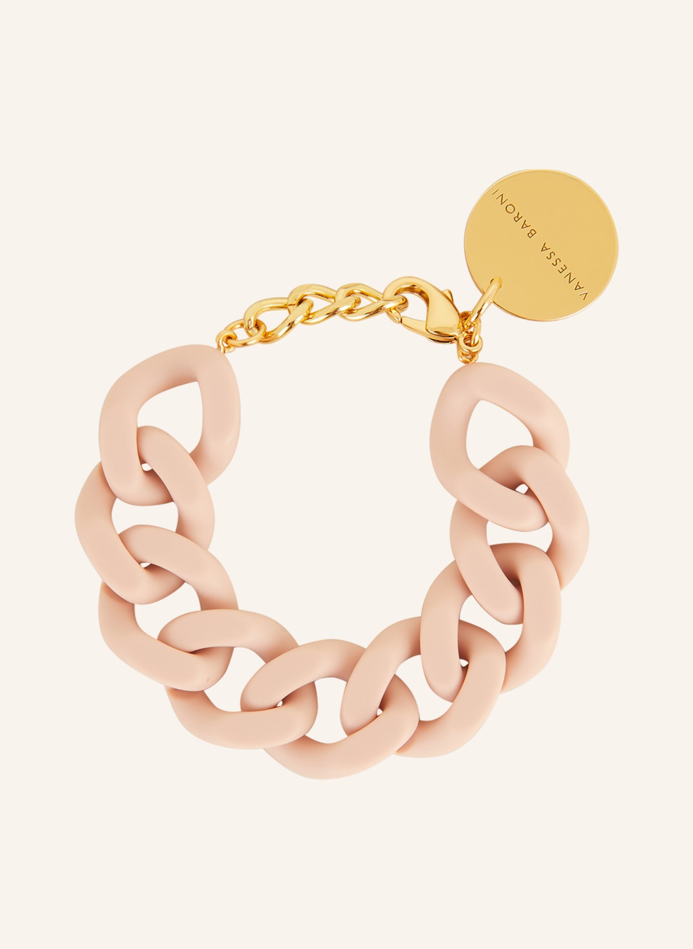 VANESSA BARONI Bracelet FLAT CHAIN, Color: GOLD/ ROSE (Image 1)