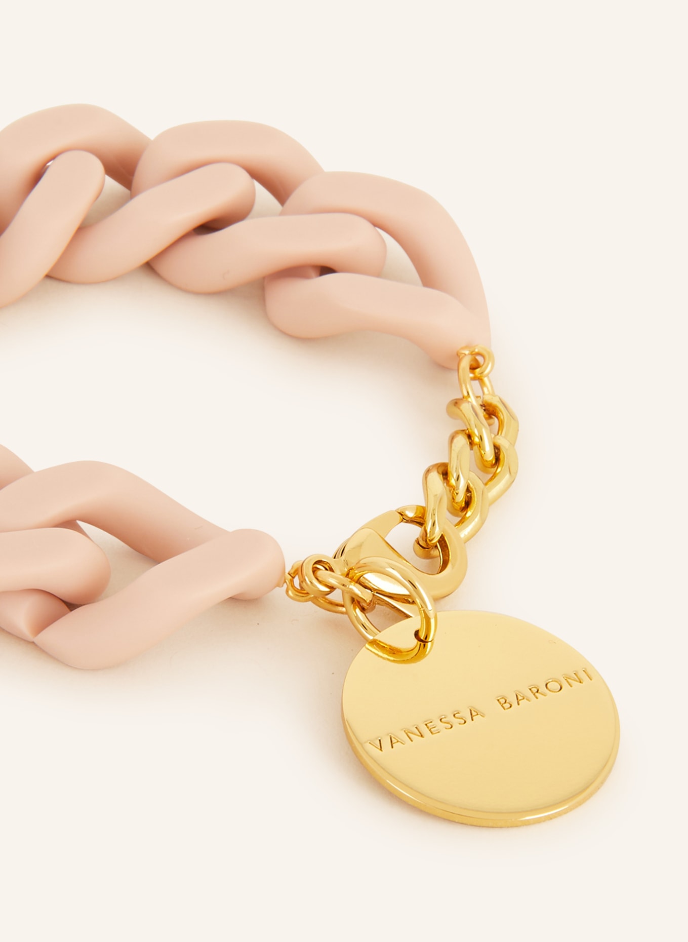 VANESSA BARONI Bracelet FLAT CHAIN, Color: GOLD/ ROSE (Image 2)