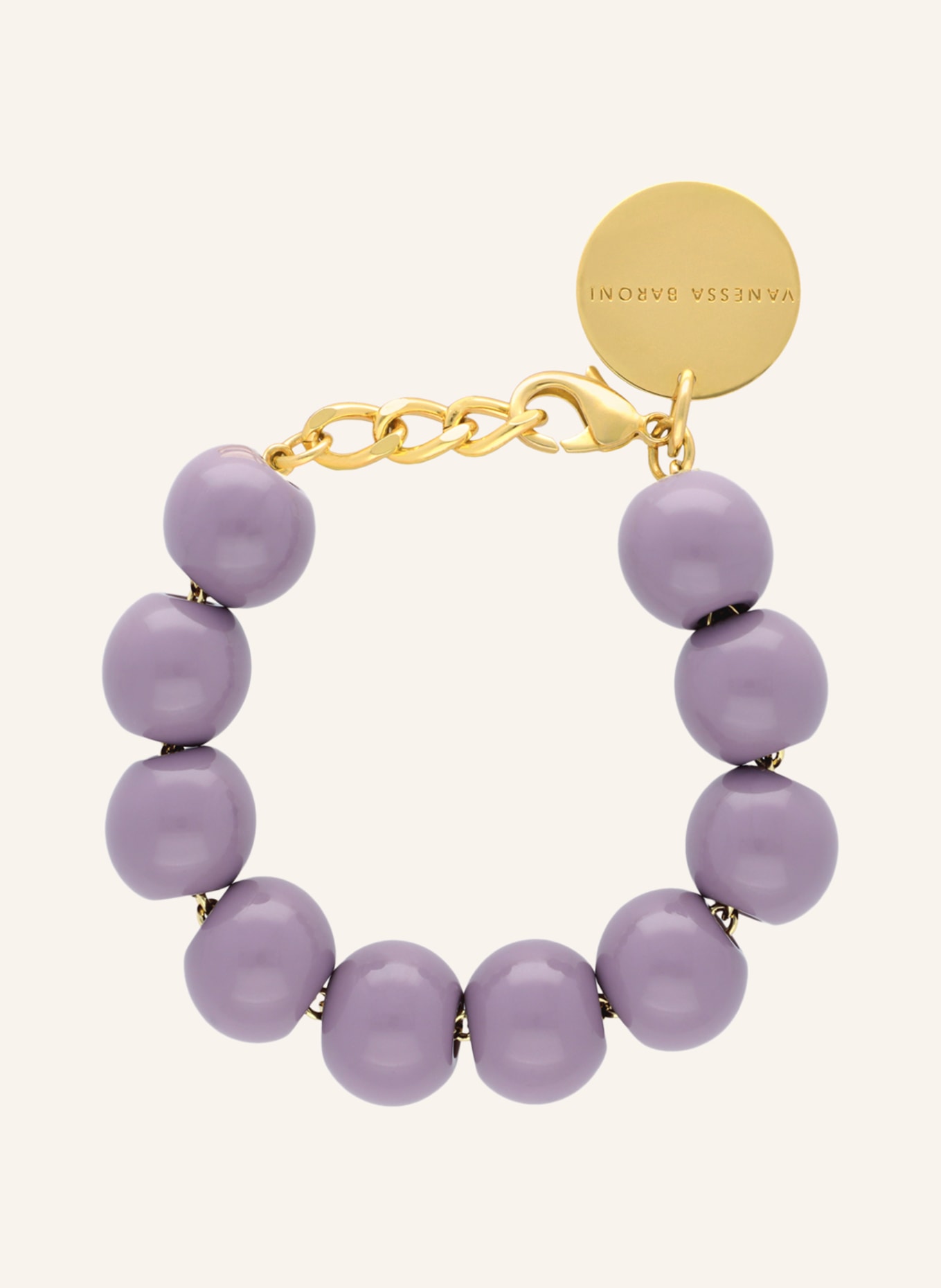 VANESSA BARONI Bracelet BEADS, Color: PURPLE/ GOLD (Image 1)