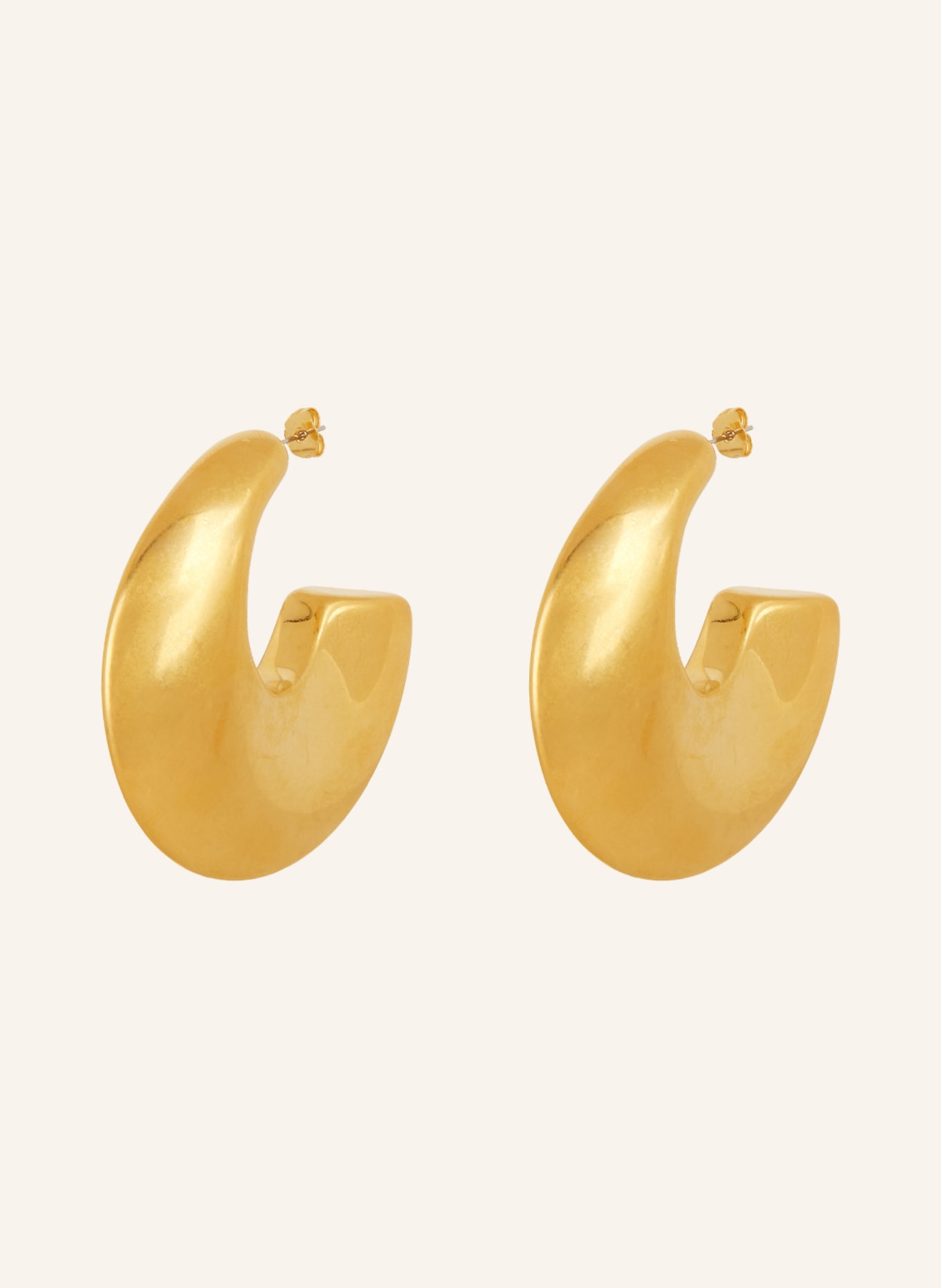 VANESSA BARONI Creole earrings BIG MOON, Color: GOLD (Image 1)
