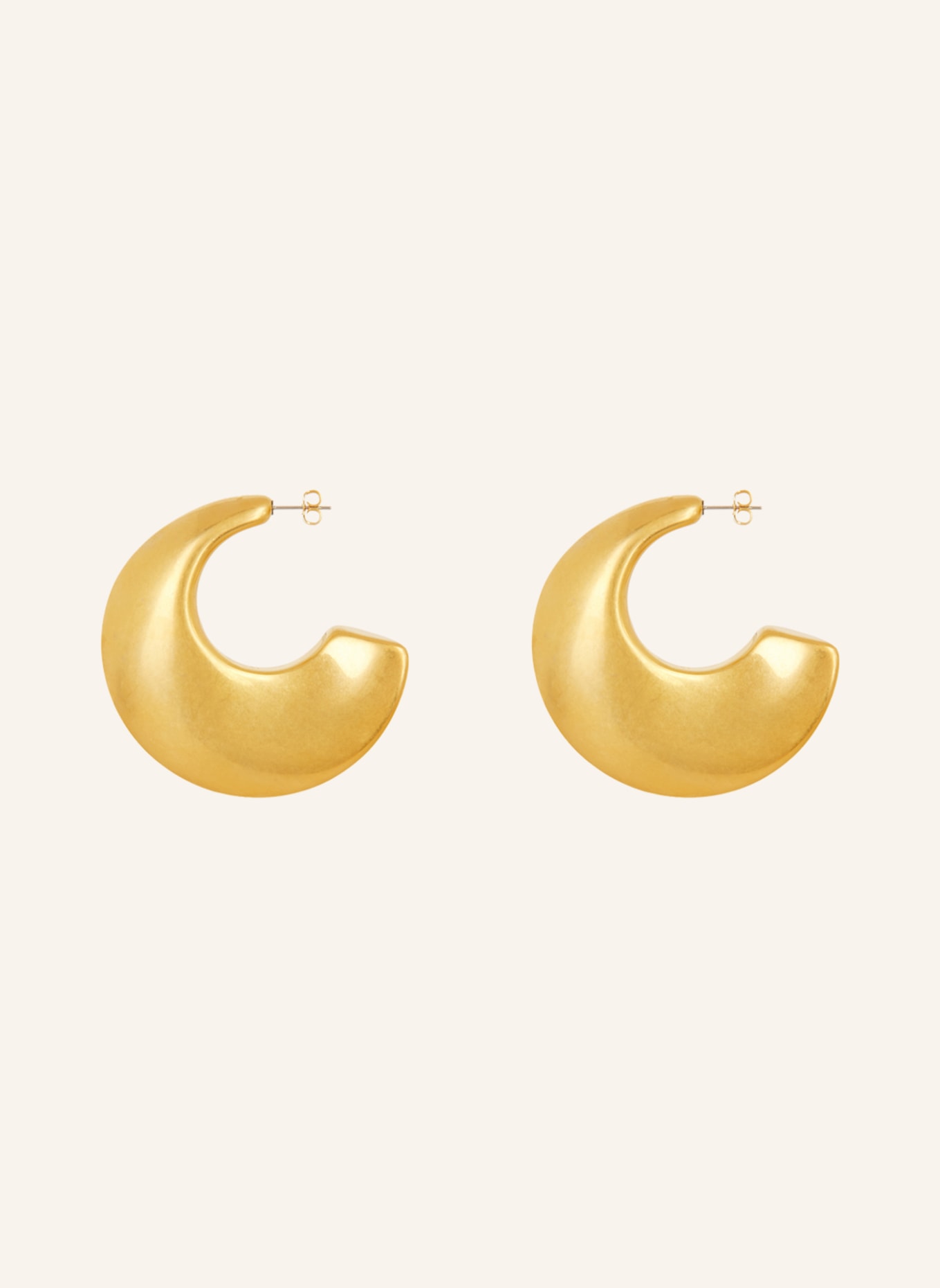 VANESSA BARONI Creole earrings BIG MOON, Color: GOLD (Image 2)