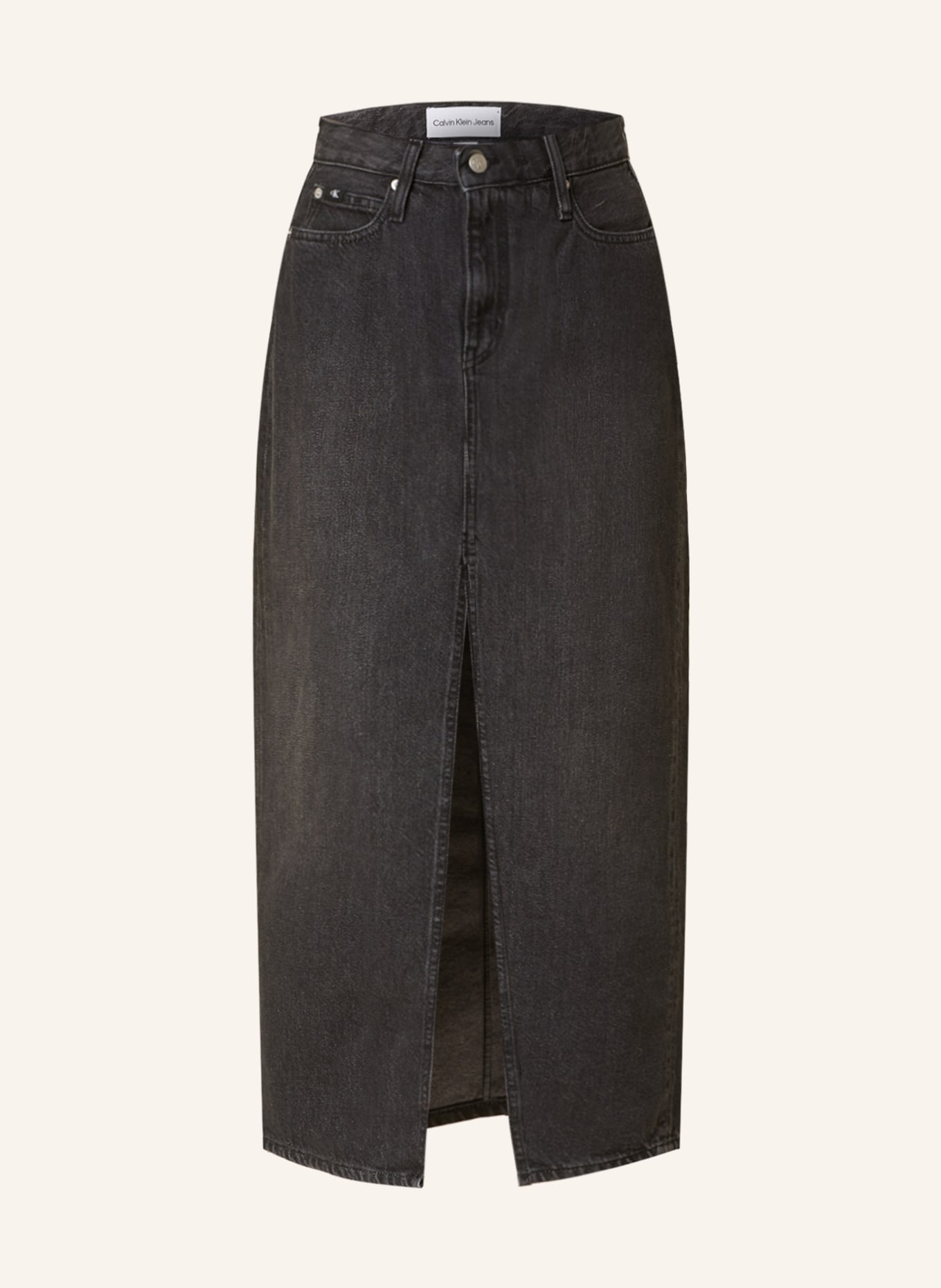 Calvin Klein Jeans Denim skirt, Color: 1BY DENIM BLACK (Image 1)