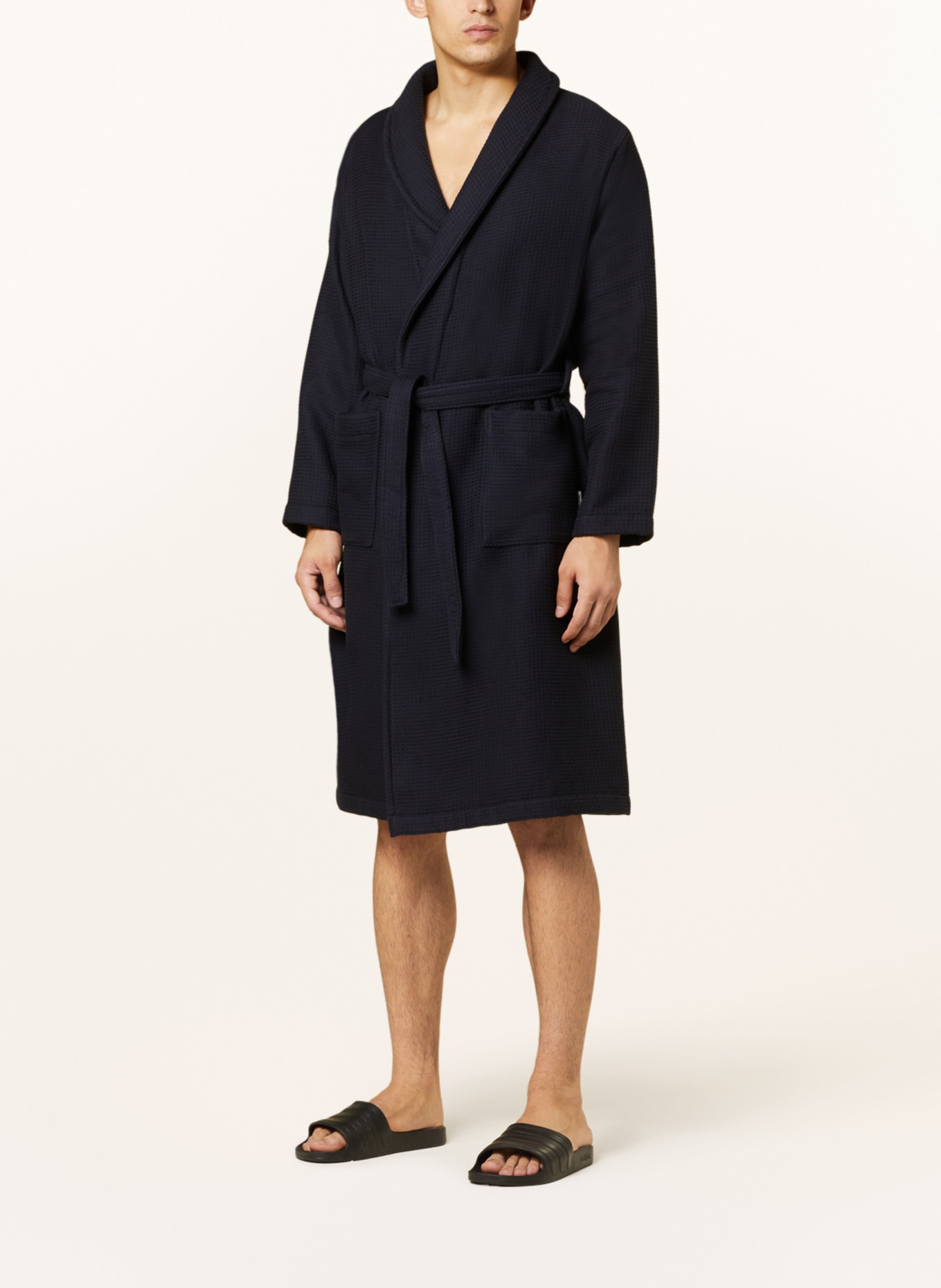 Marc O'Polo Unisex bathrobe, Color: DARK BLUE (Image 2)