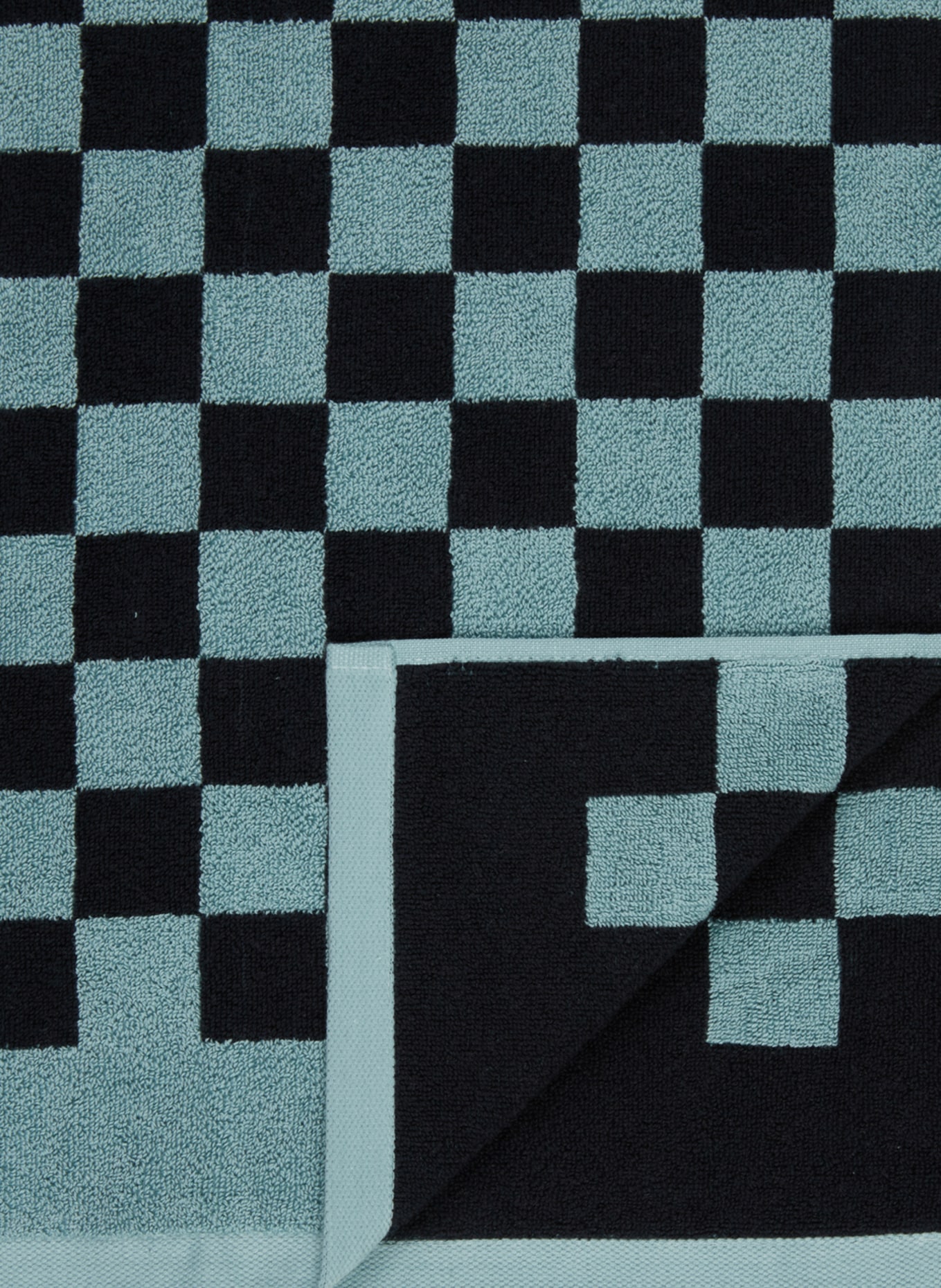Marc O'Polo Towel CHECKER, Color: LIGHT BLUE/ BLACK (Image 3)