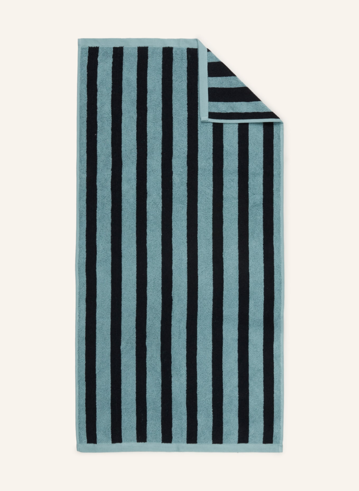 Marc O'Polo Handtuch HERITAGE, Farbe: HELLBLAU/ SCHWARZ (Bild 1)