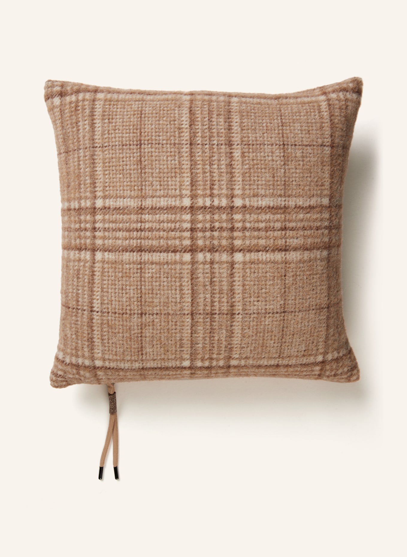 BRUNELLO CUCINELLI Decorative cushion with alpaca, Color: BROWN/ CREAM (Image 2)